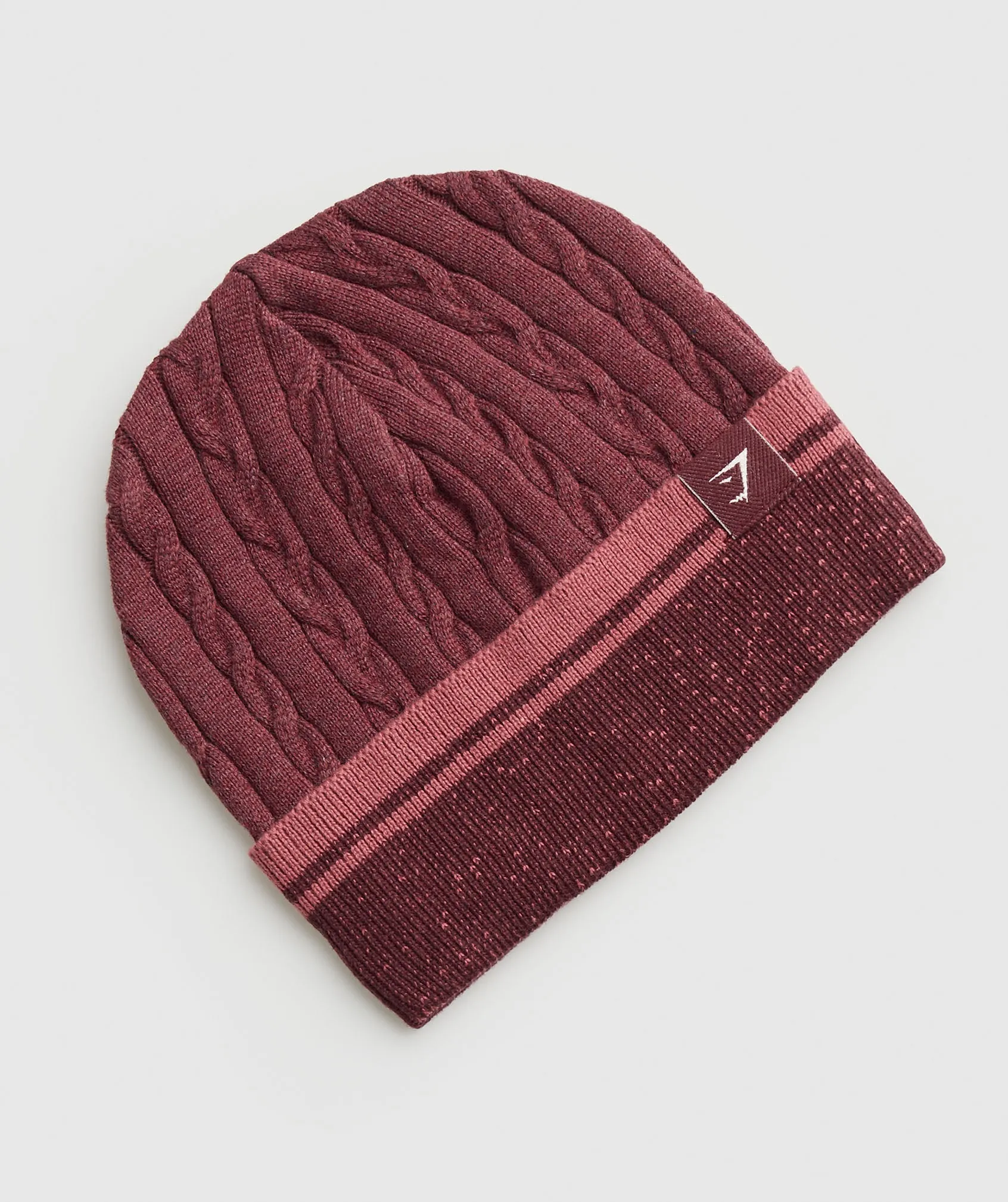 Gymshark Cable Beanie - Rich Maroon sold by Gymshark