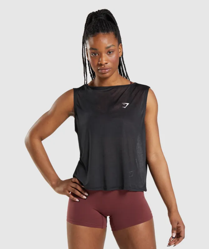 Gymshark Training Oversized Tank - Black sold by Gymshark
