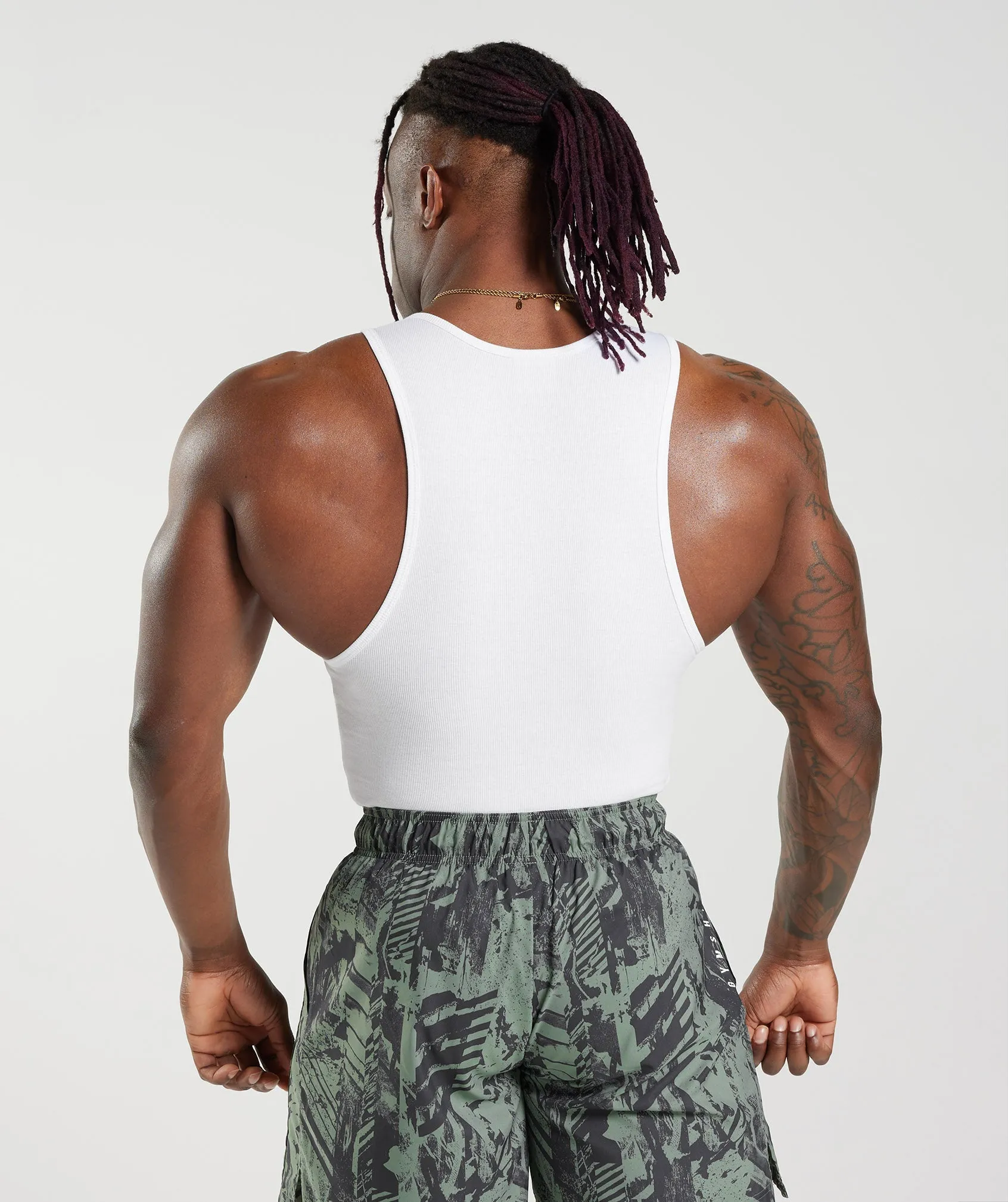 Gymshark Ribbed Tank 1PK - White sold by Gymshark product image thumbnail 2