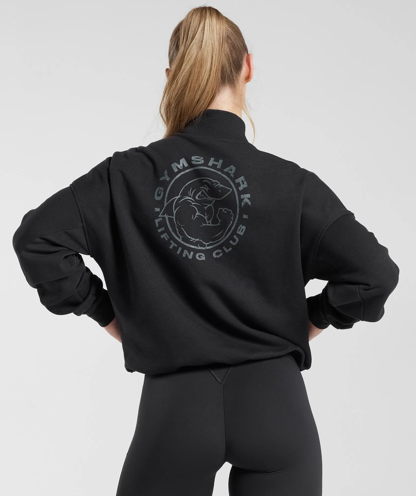 Gymshark Legacy 1/4 Zip Sweatshirt - Black sold by Gymshark product image thumbnail 2