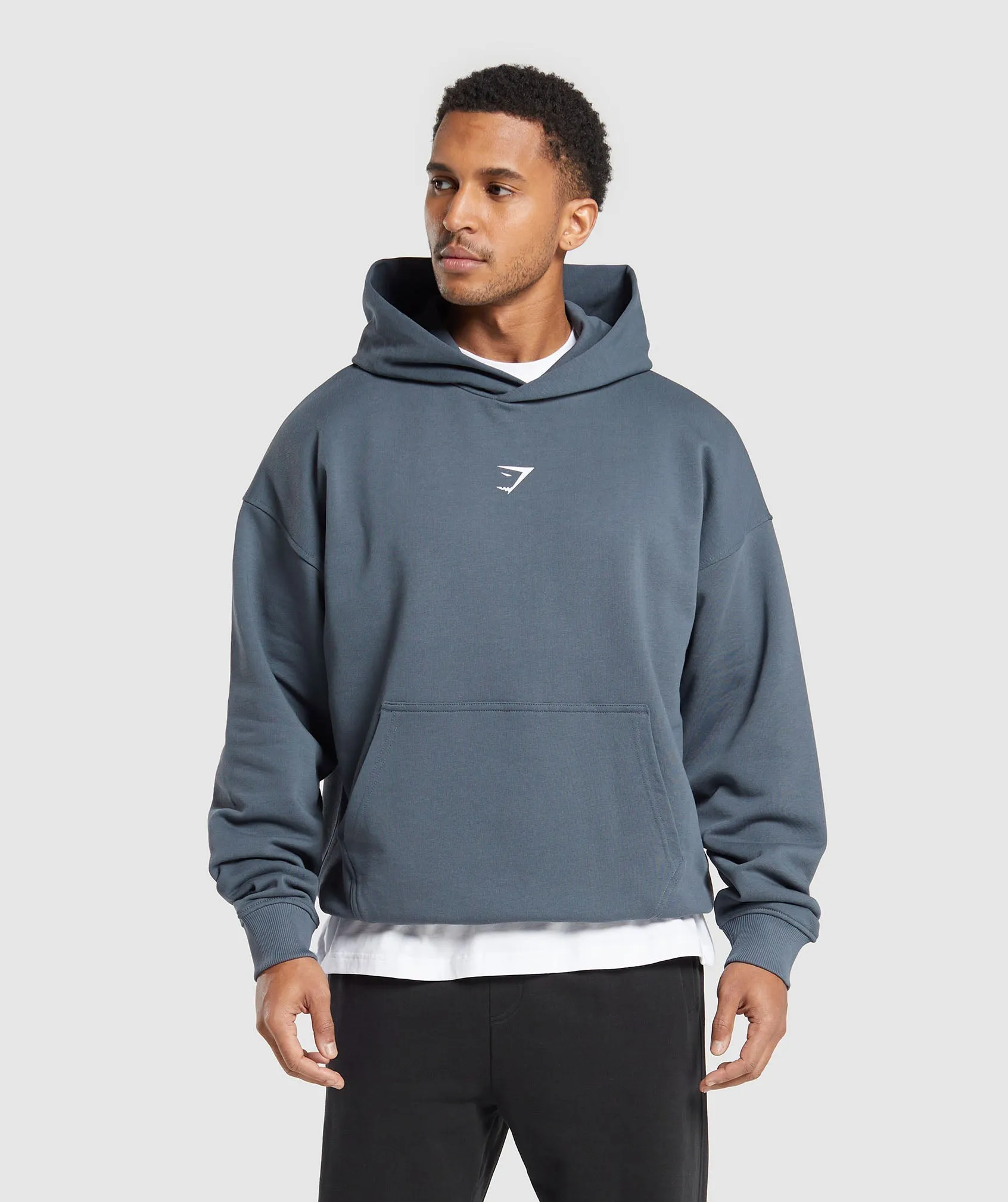 Gymshark Built in the UK Hoodie - Titanium Blue sold by Gymshark product image thumbnail 2