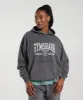 Gymshark Collegiate Oversized Hoodie - Silhouette Grey sold by Gymshark