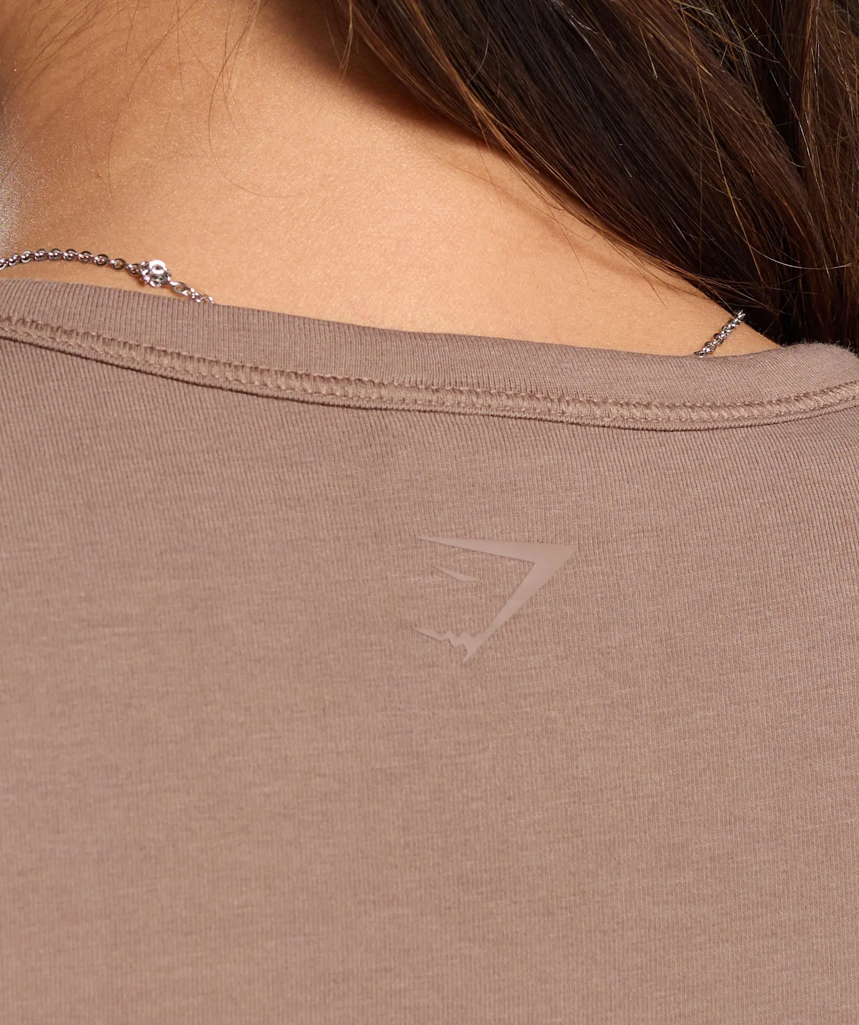 Gymshark Cotton Crop Top - Mocha Mauve sold by Gymshark product image thumbnail 5