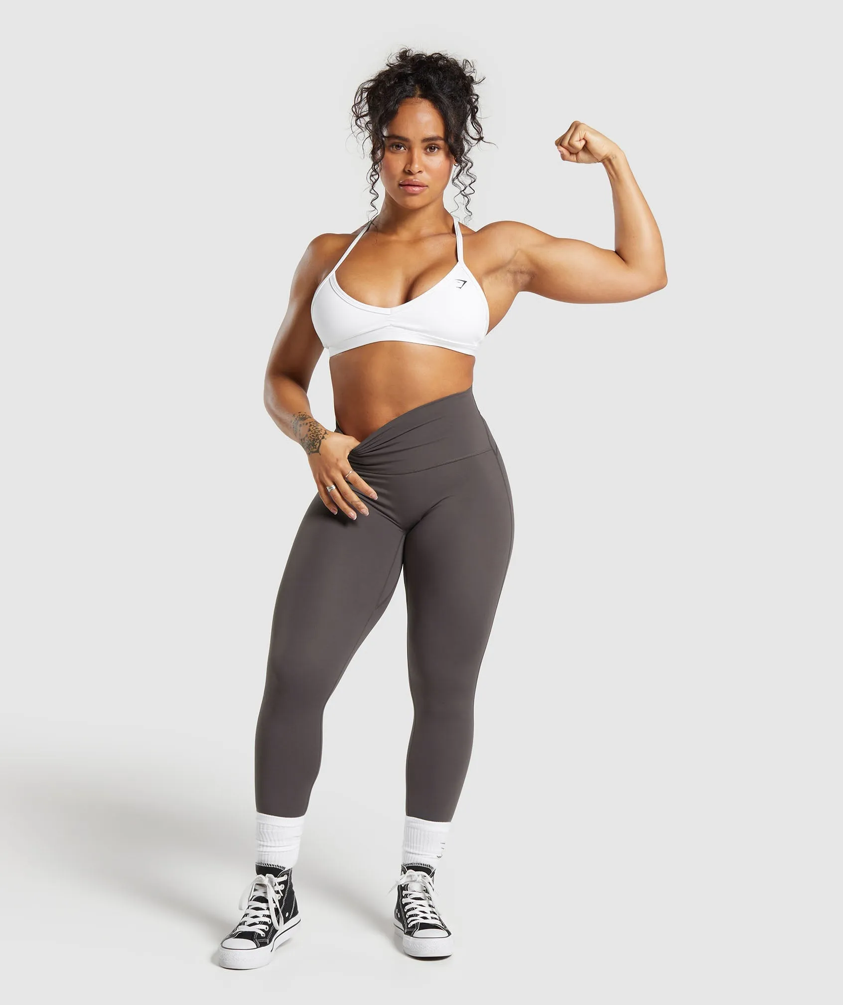 Gymshark Legacy Regular Leggings - Greyed Purple sold by Gymshark product image thumbnail 4