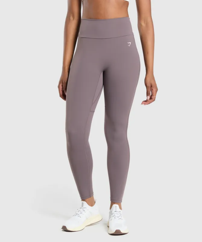 Gymshark Mesh Placement Leggings - Brushed Purple sold by Gymshark