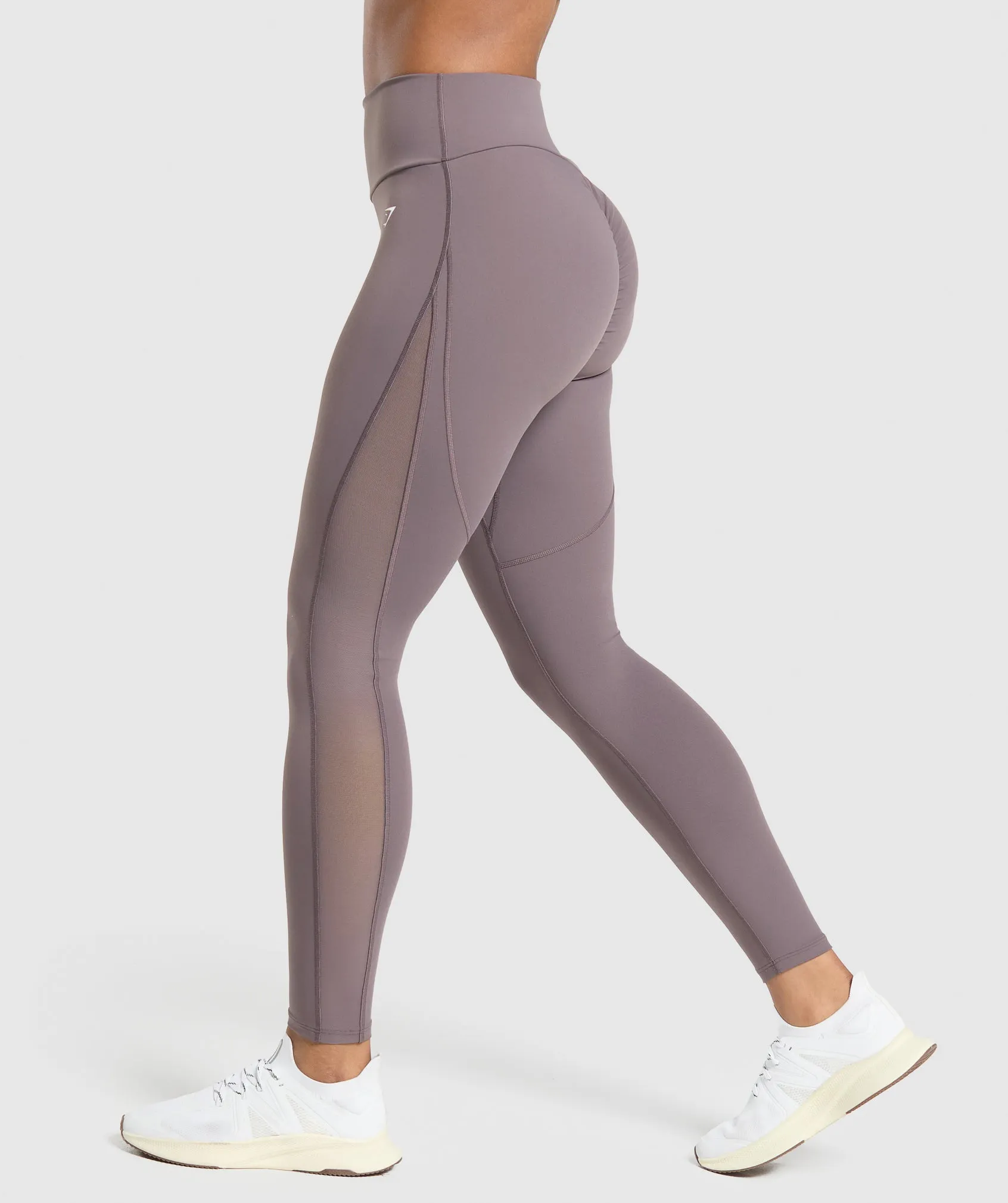 Gymshark Mesh Placement Leggings - Brushed Purple sold by Gymshark product image thumbnail 3