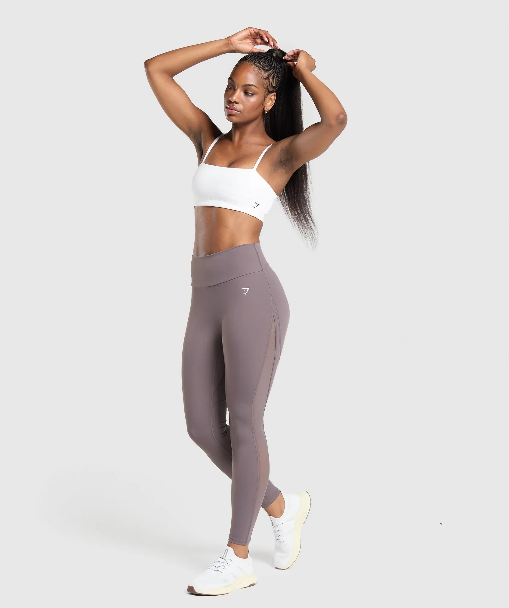 Gymshark Mesh Placement Leggings - Brushed Purple sold by Gymshark product image thumbnail 4