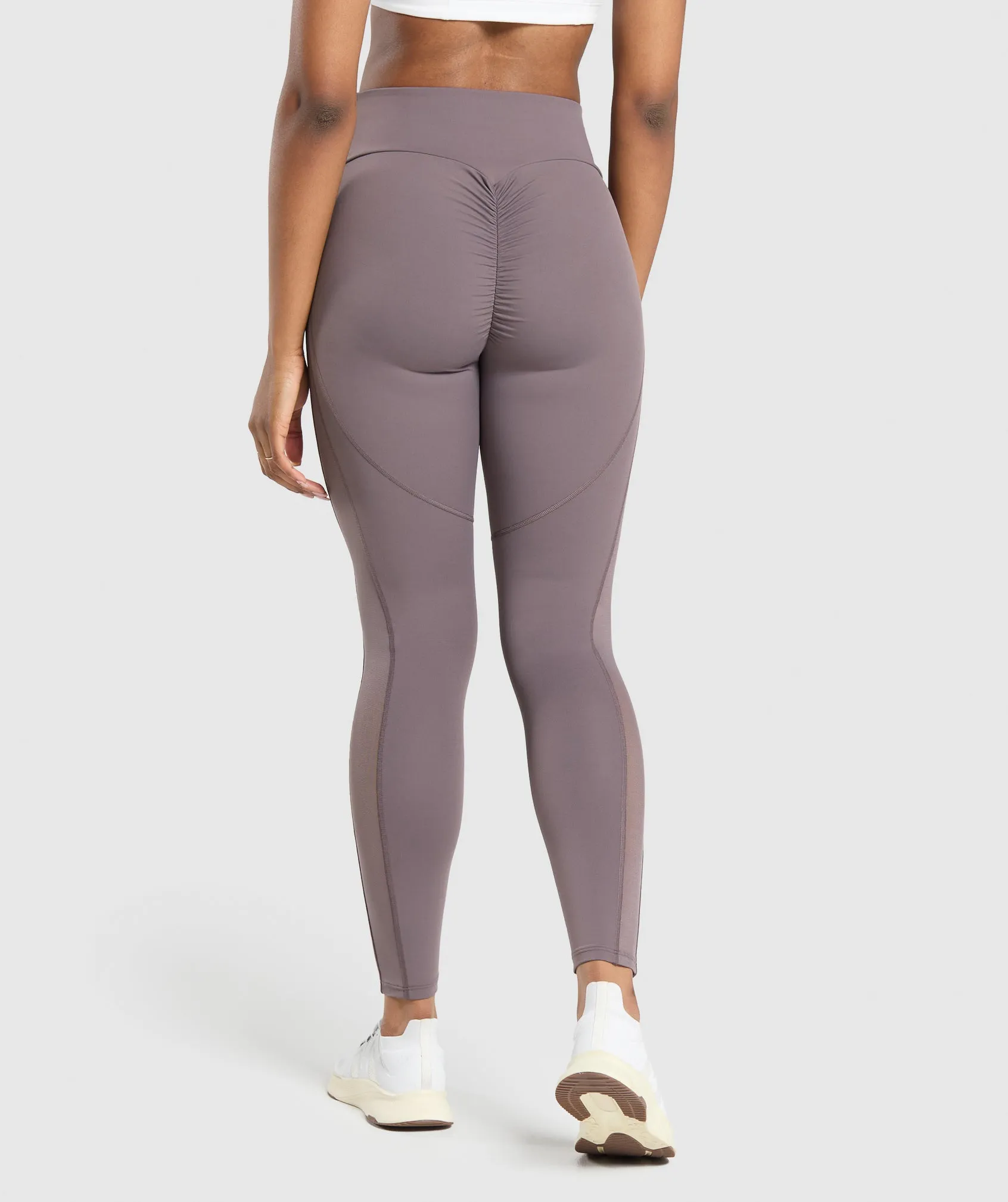 Gymshark Mesh Placement Leggings - Brushed Purple sold by Gymshark product image thumbnail 2