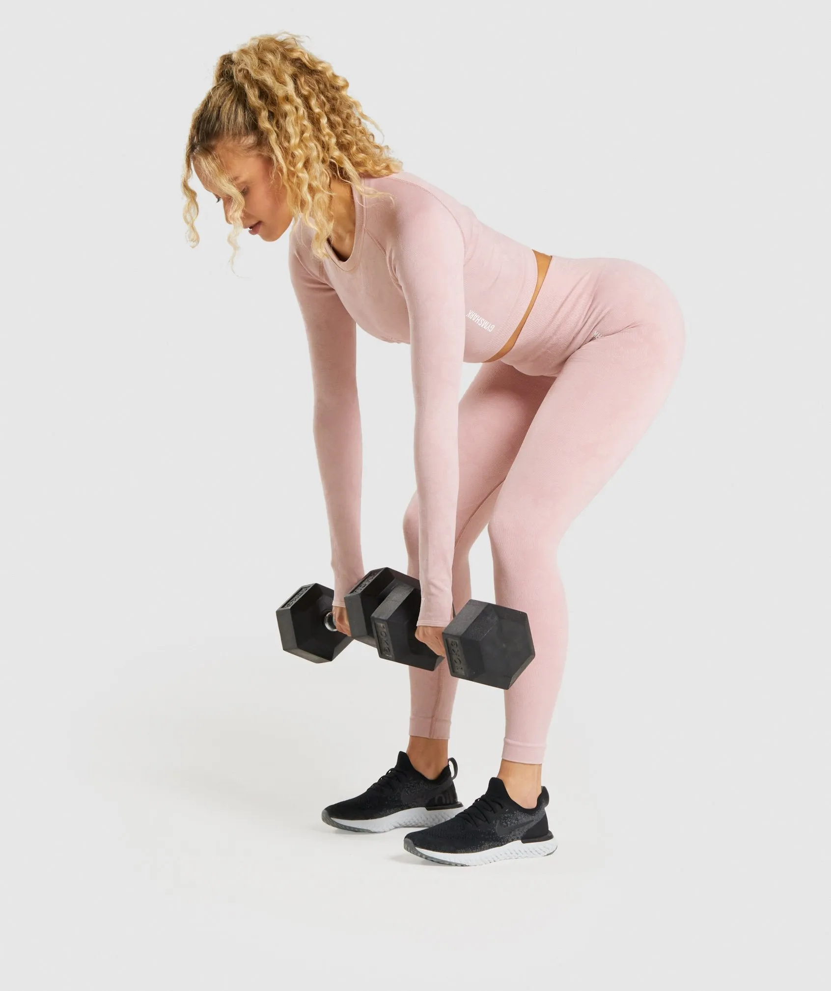 Gymshark Adapt Camo Seamless Long Sleeve Crop Top - Light Pink sold by Gymshark product image thumbnail 4