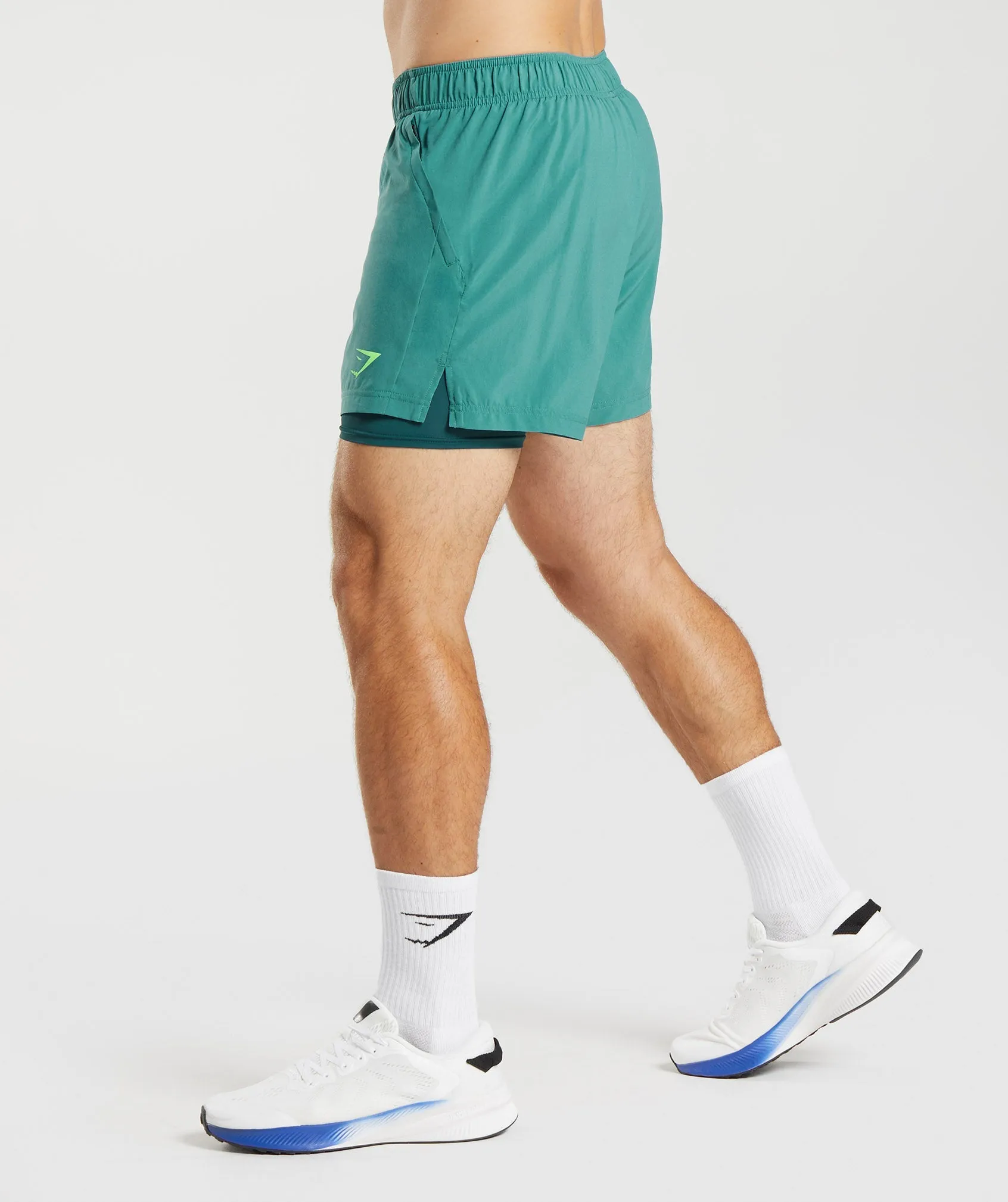 Gymshark Sport 5" 2 In 1 Shorts - Slate Blue/Winter Teal sold by Gymshark product image thumbnail 3
