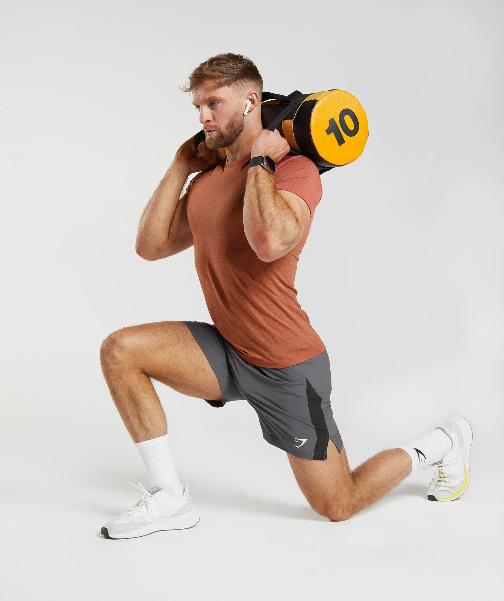 Gymshark Sport Seamless T-Shirt - Persimmon Red/Warm Brown sold by Gymshark product image thumbnail 4