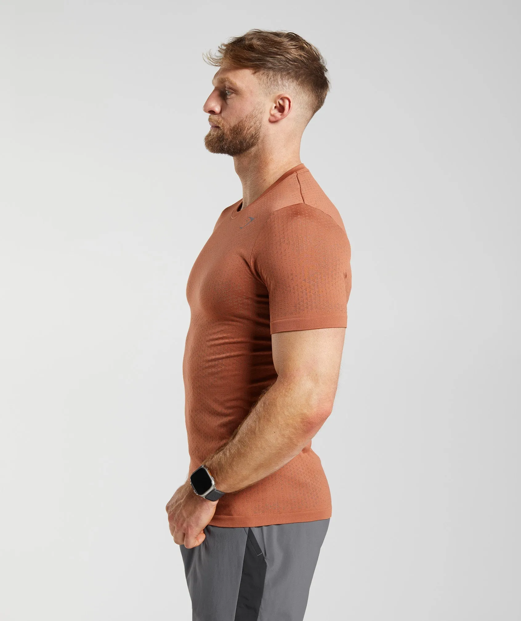 Gymshark Sport Seamless T-Shirt - Persimmon Red/Warm Brown sold by Gymshark product image thumbnail 3