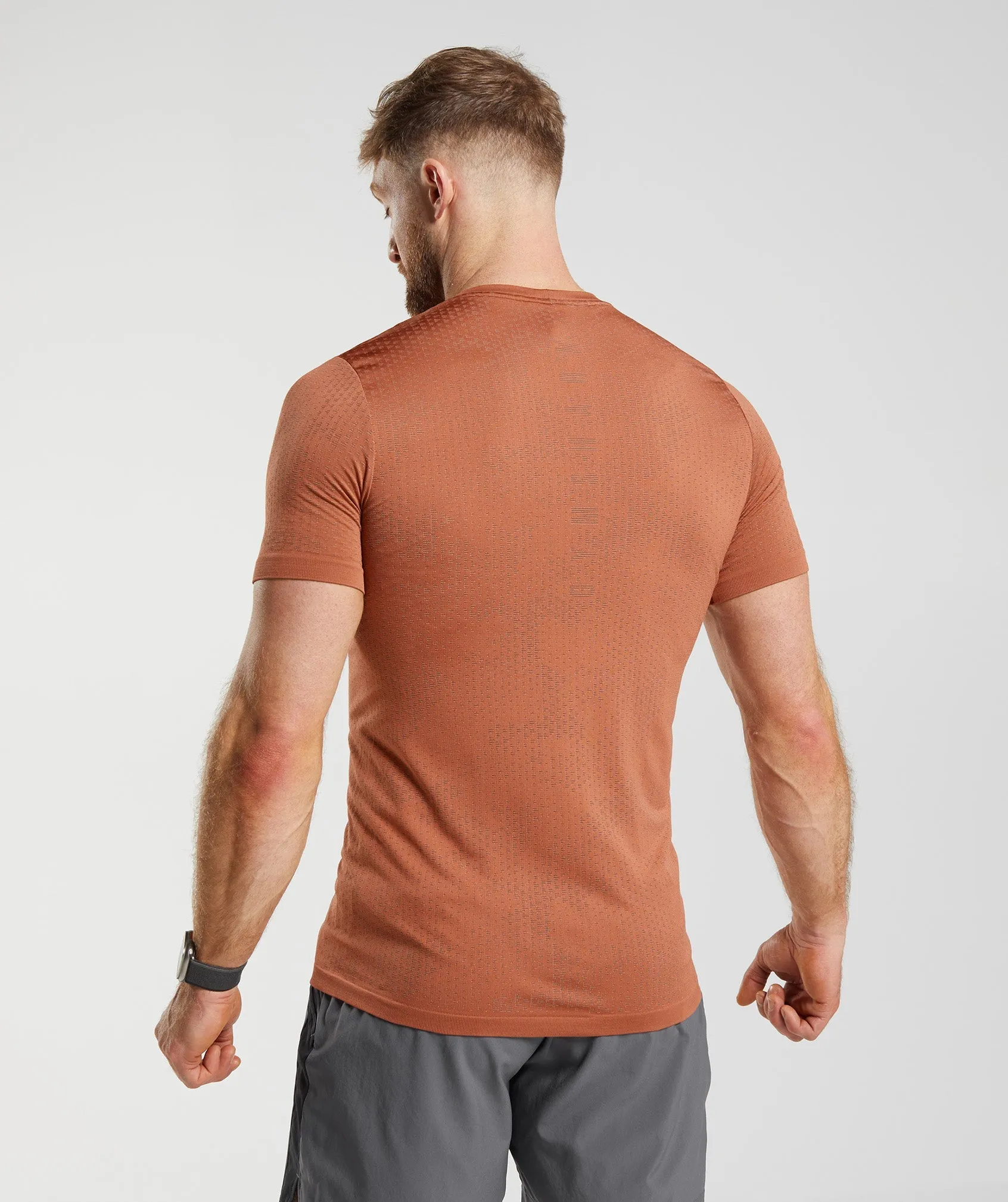 Gymshark Sport Seamless T-Shirt - Persimmon Red/Warm Brown sold by Gymshark product image thumbnail 2