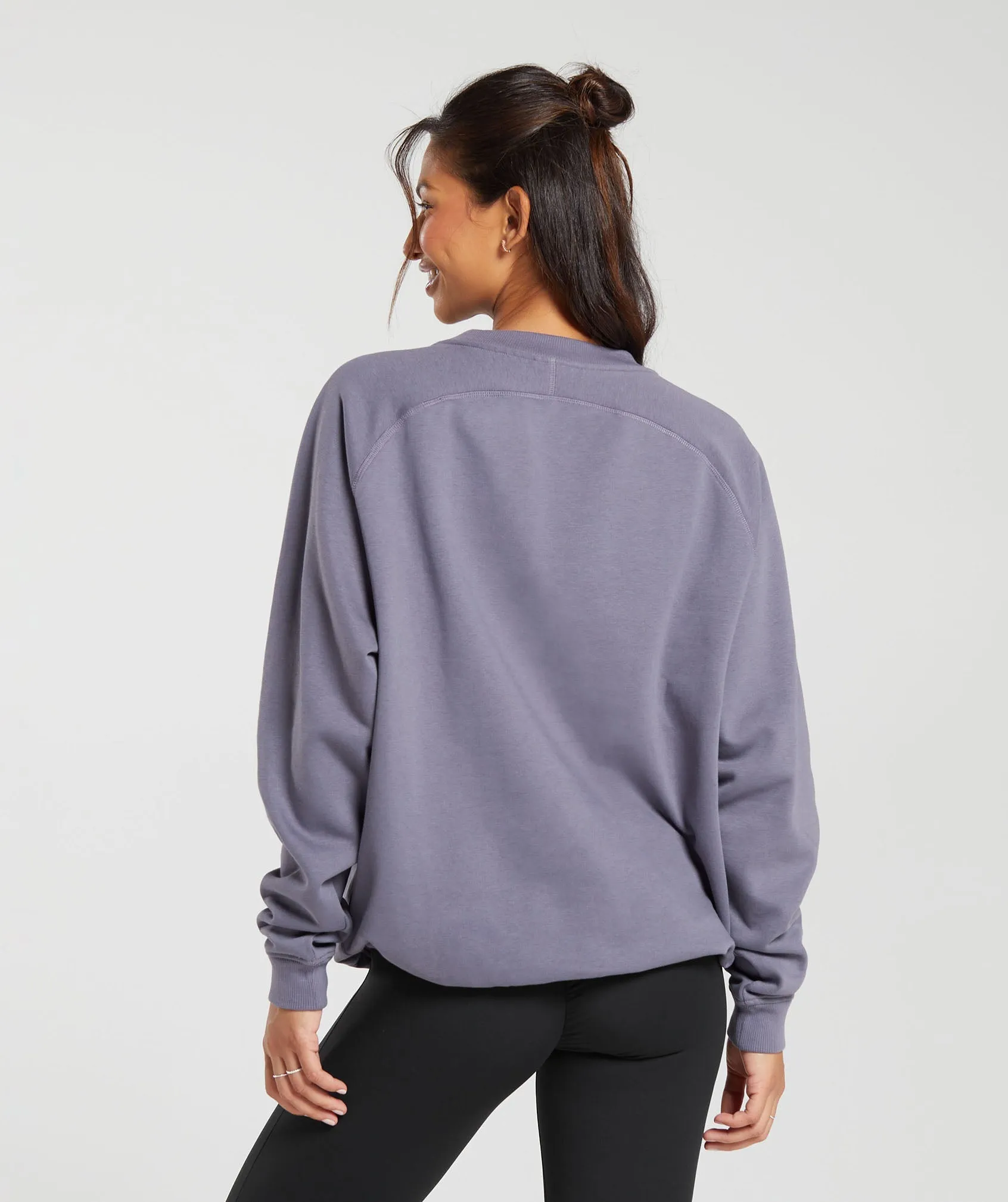 Gymshark Training Oversized Fleece Sweatshirt - Dewberry Purple sold by Gymshark product image thumbnail 2