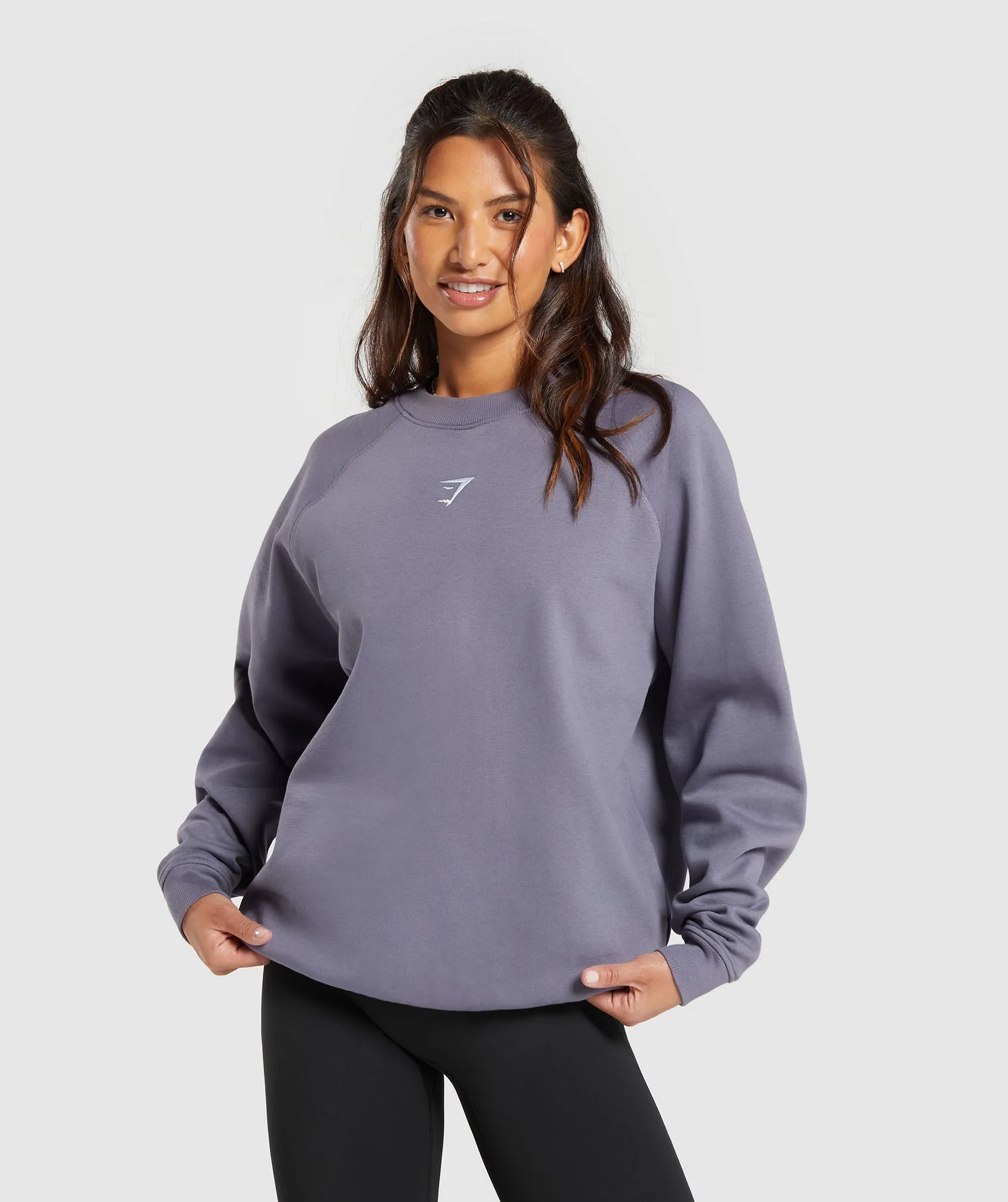 Gymshark Training Oversized Fleece Sweatshirt - Dewberry Purple sold by Gymshark