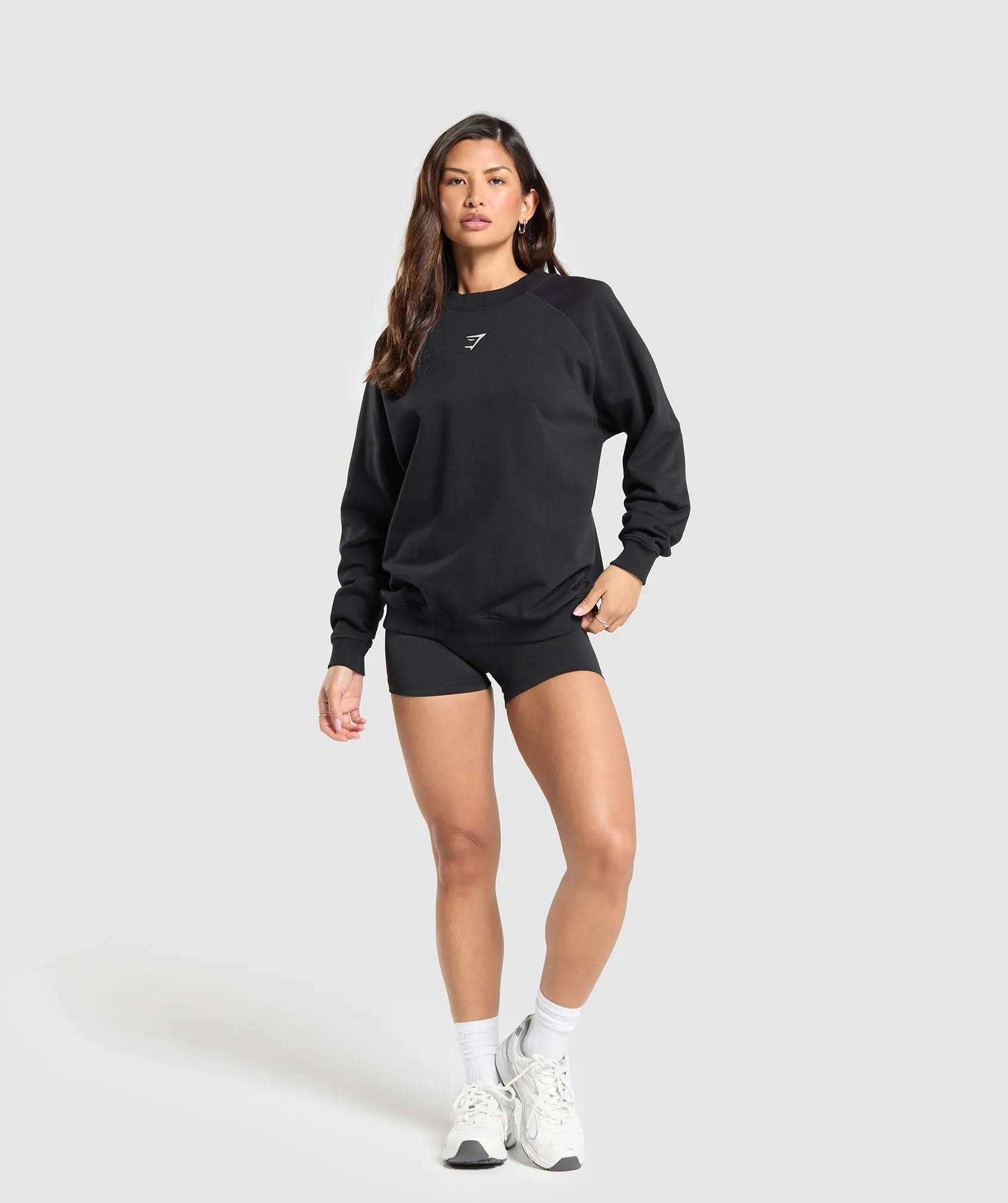 Gymshark Training Oversized Fleece Sweatshirt - Black sold by Gymshark product image thumbnail 4