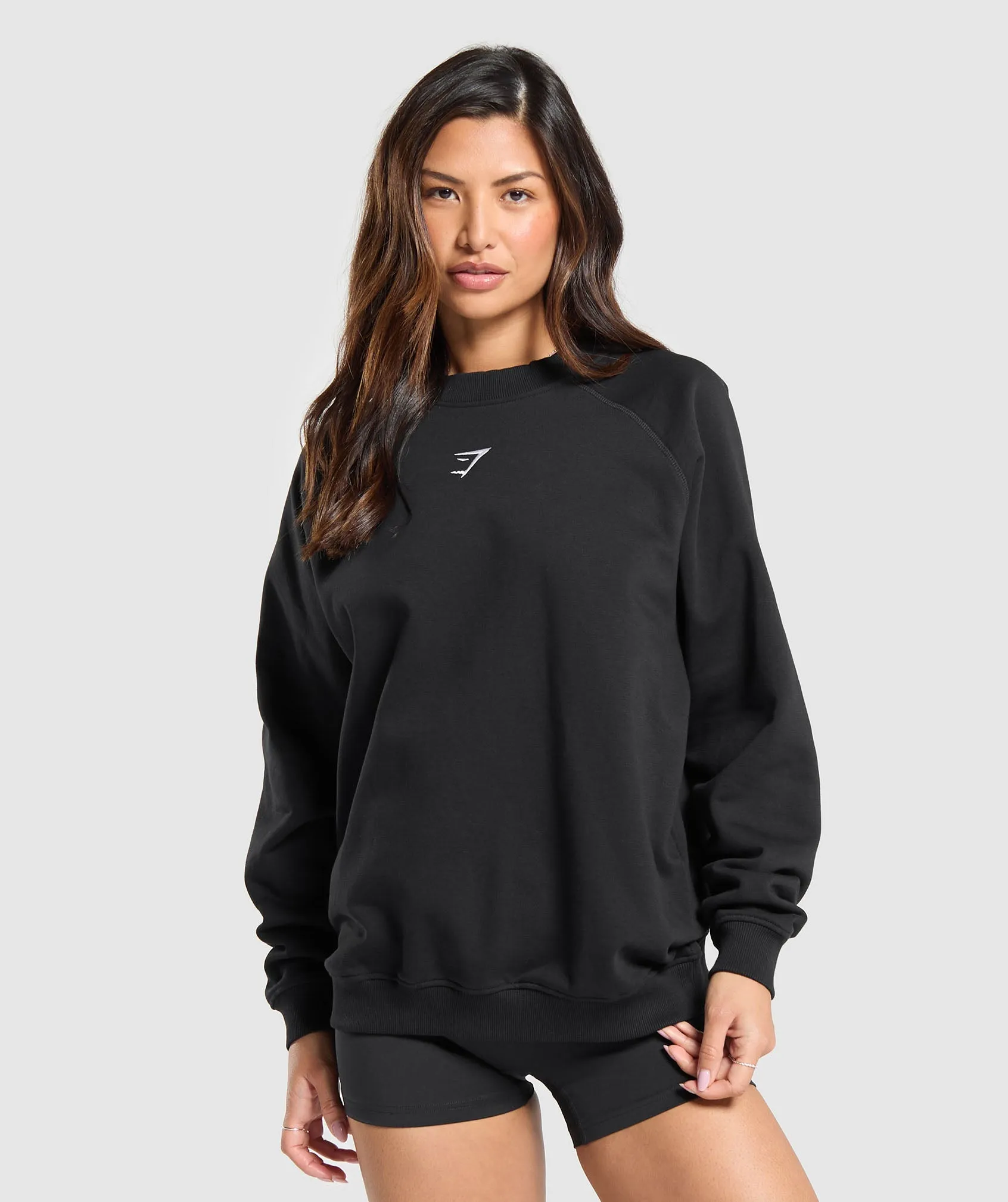 Gymshark Training Oversized Fleece Sweatshirt - Black sold by Gymshark