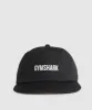 Gymshark Flat Peak Cap - Black sold by Gymshark