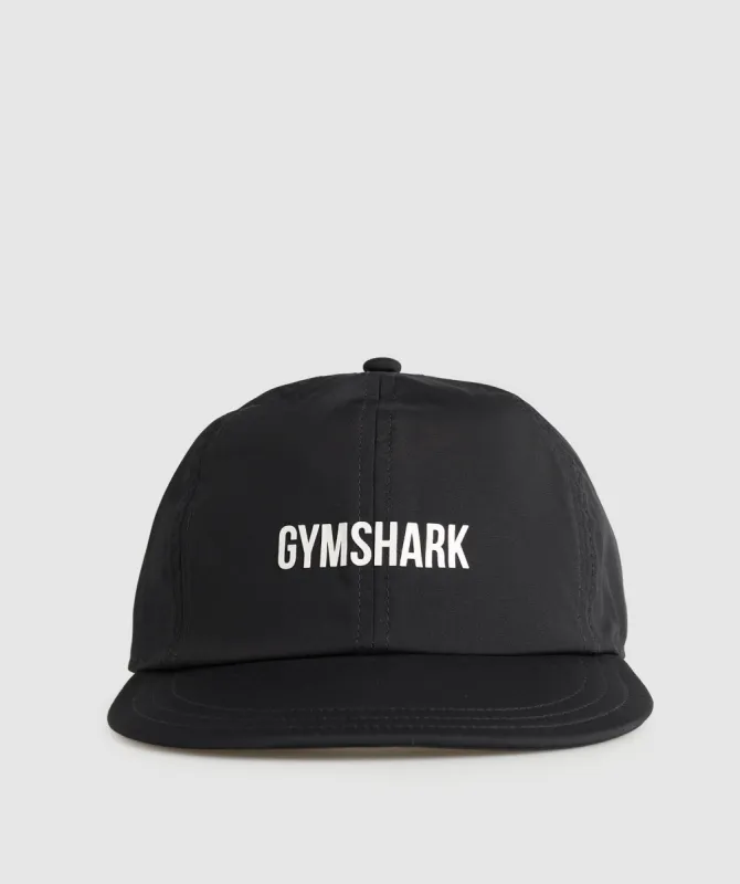 Gymshark Flat Peak Cap - Black sold by Gymshark