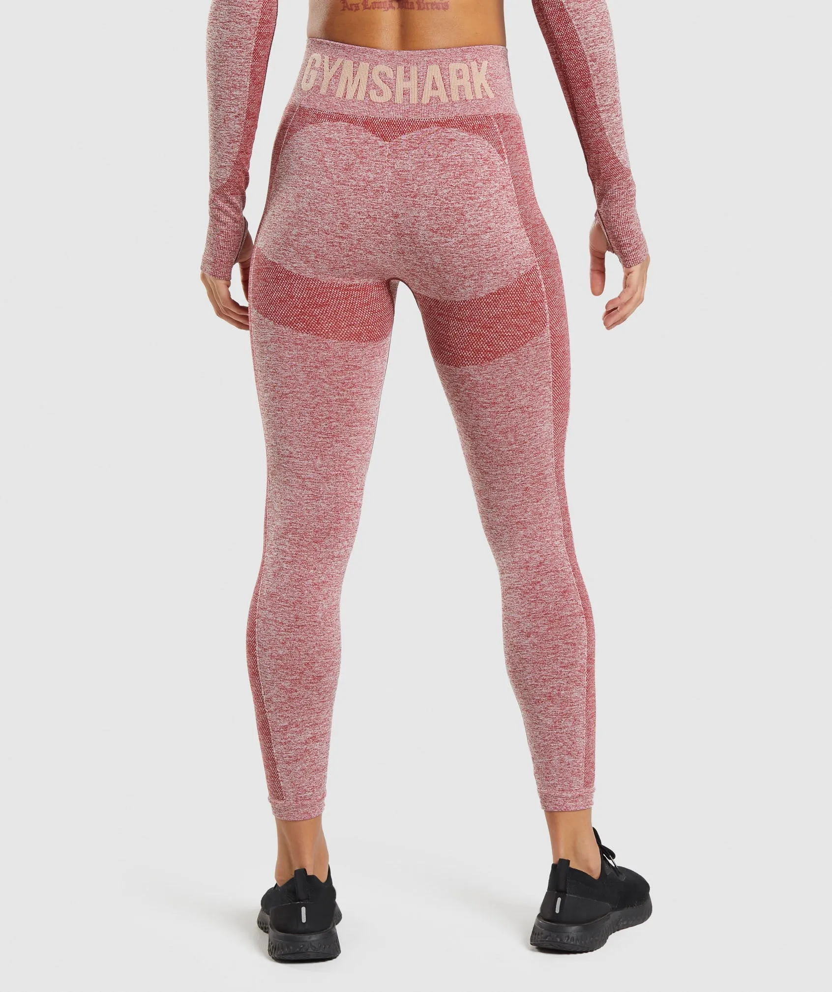 Gymshark Flex High Waisted Leggings - Burgundy Marl sold by Gymshark product image thumbnail 2