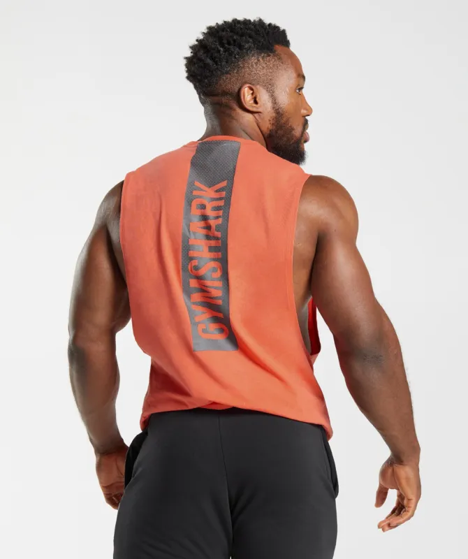 Gymshark Bold Drop Arm Tank - Aerospace Orange sold by Gymshark