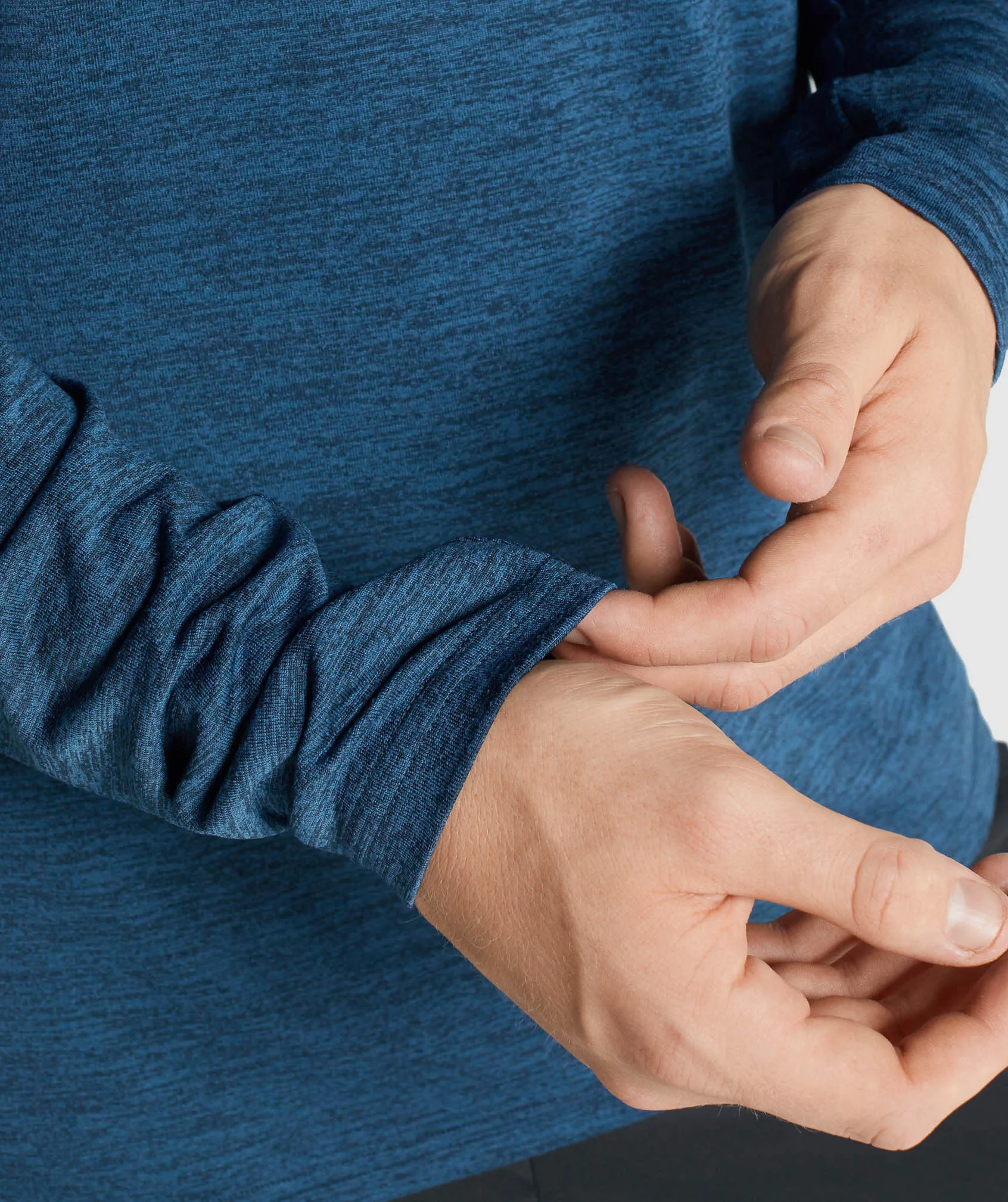 Gymshark Arrival Marl Long Sleeve T-Shirt - Navy Marl sold by Gymshark product image thumbnail 5