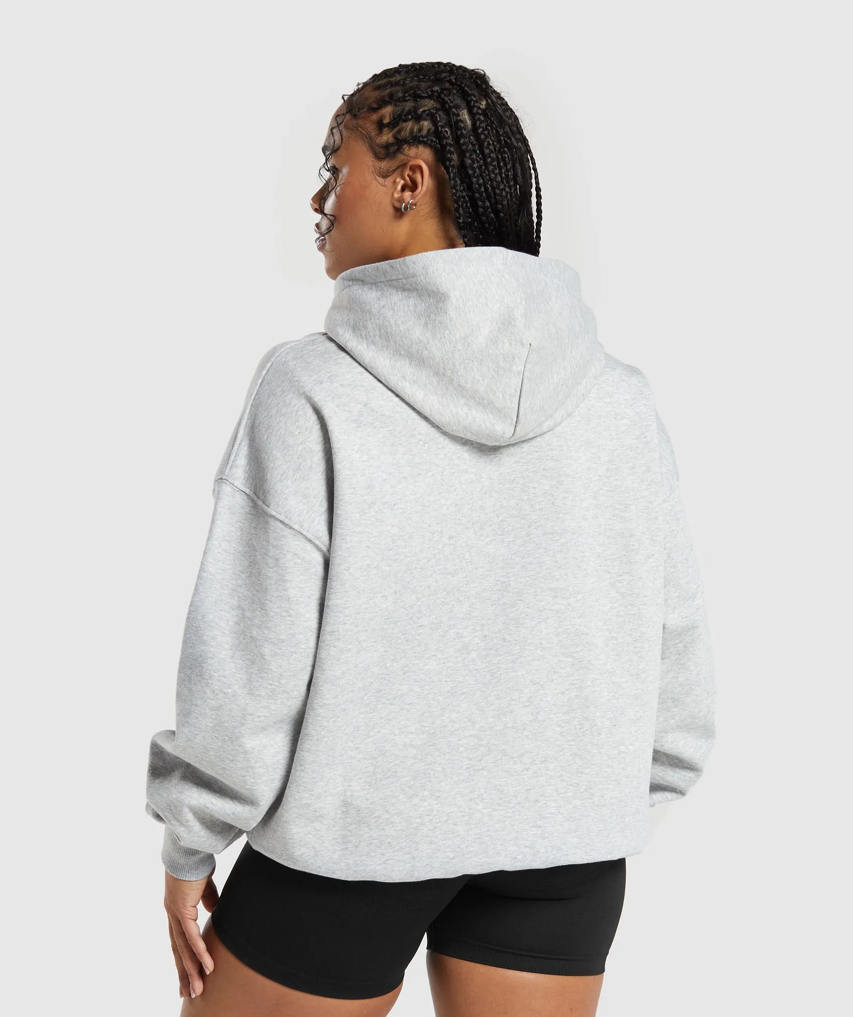 Gymshark Weightlifting Oversized Hoodie - Light Grey Core Marl sold by Gymshark product image thumbnail 2