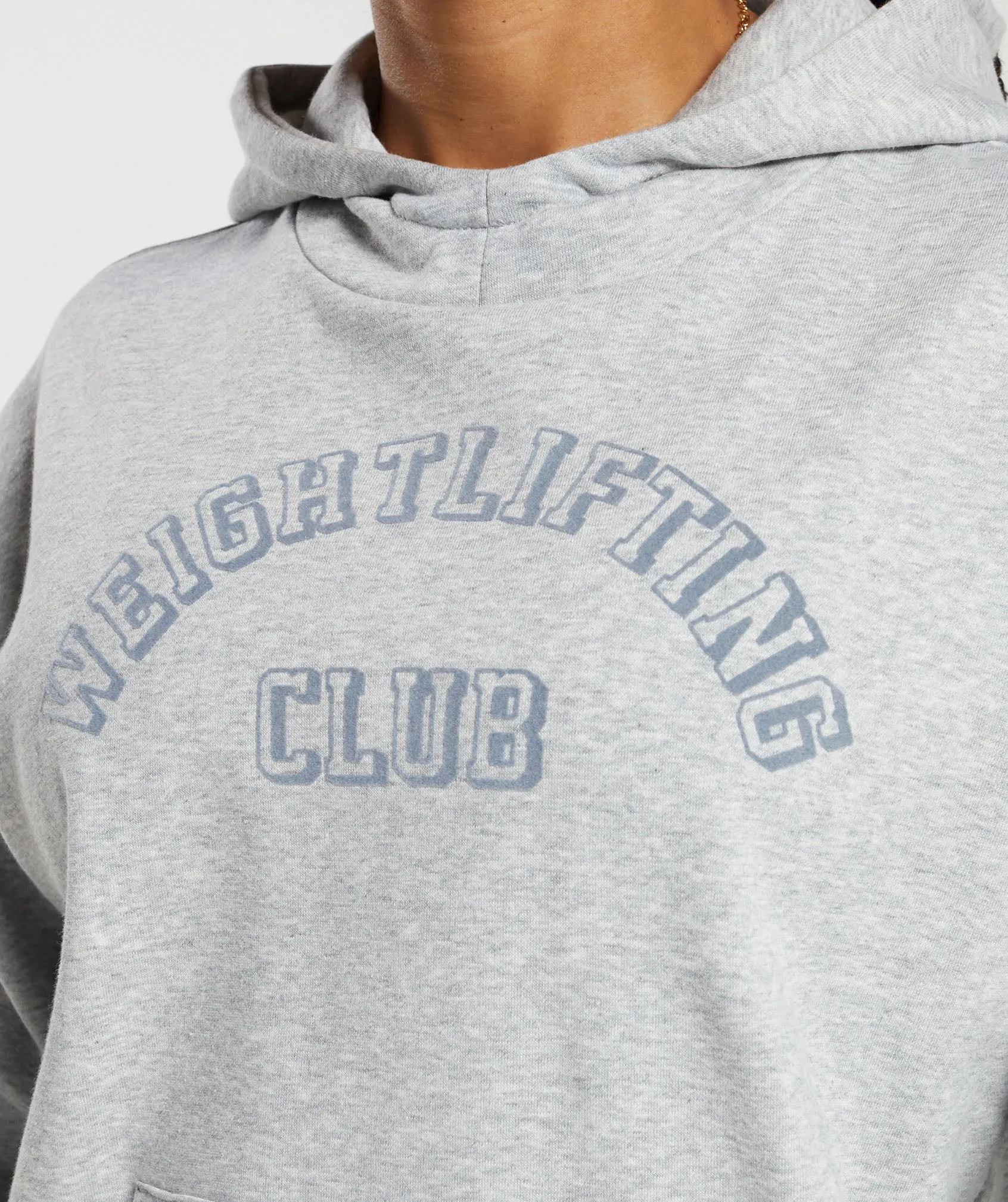 Gymshark Weightlifting Oversized Hoodie - Light Grey Core Marl sold by Gymshark product image thumbnail 5