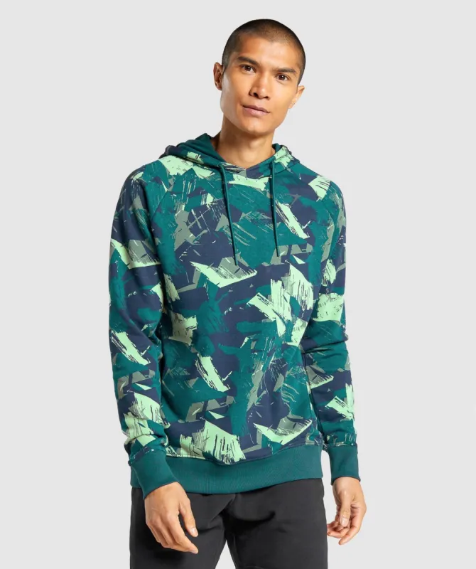 Gymshark Bold Hoodie - Green Print sold by Gymshark