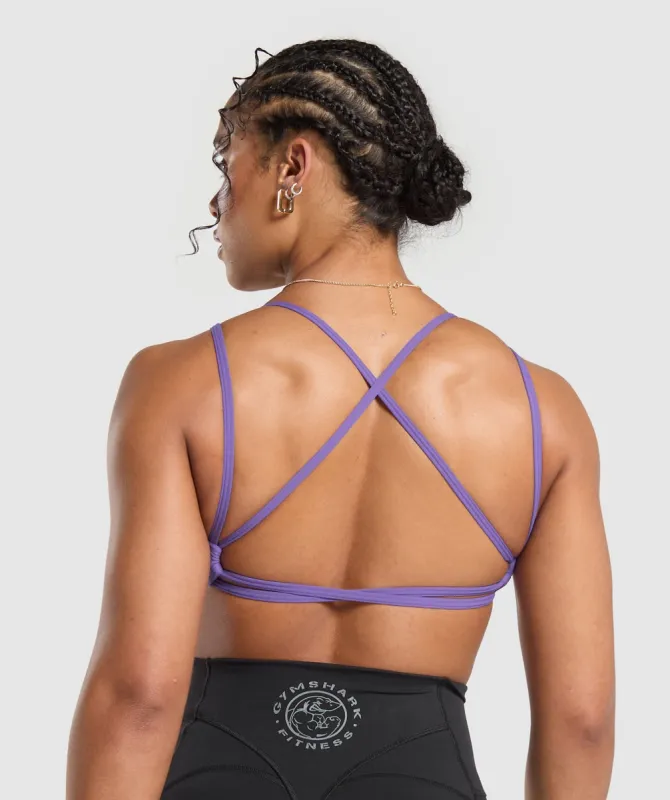 Gymshark Back Gains Sports Bra - Stellar Purple sold by Gymshark