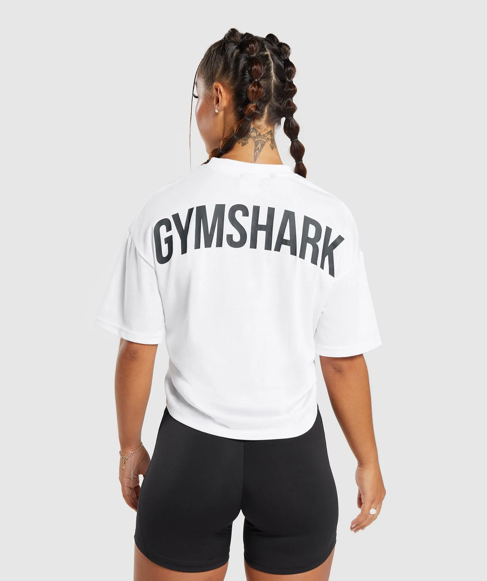 GS Power Oversized T-Shirt - White sold by Gymshark