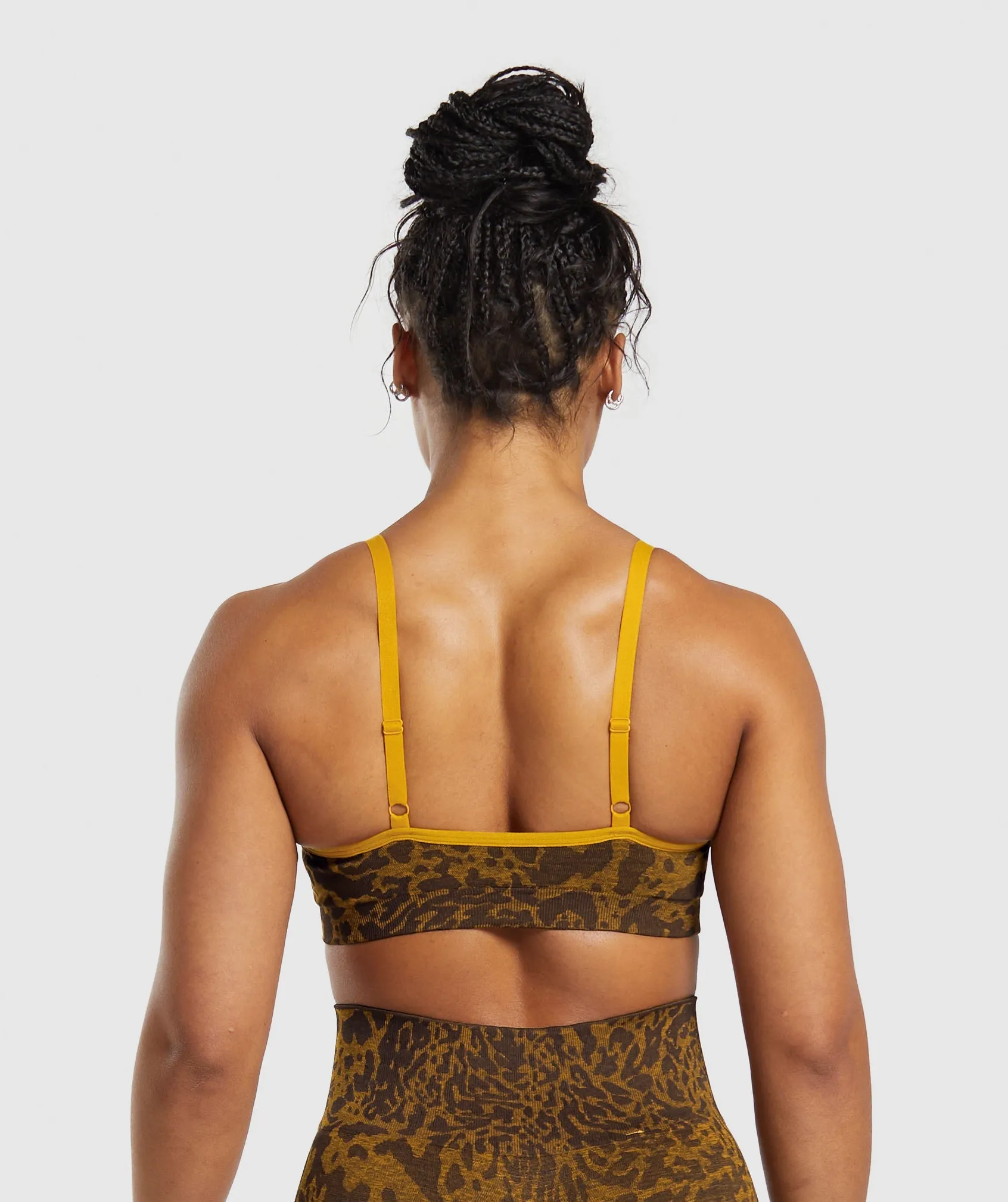 Gymshark Adapt Safari Seamless Sports Bra - Archive Brown/Burnt Yellow sold by Gymshark product image thumbnail 2