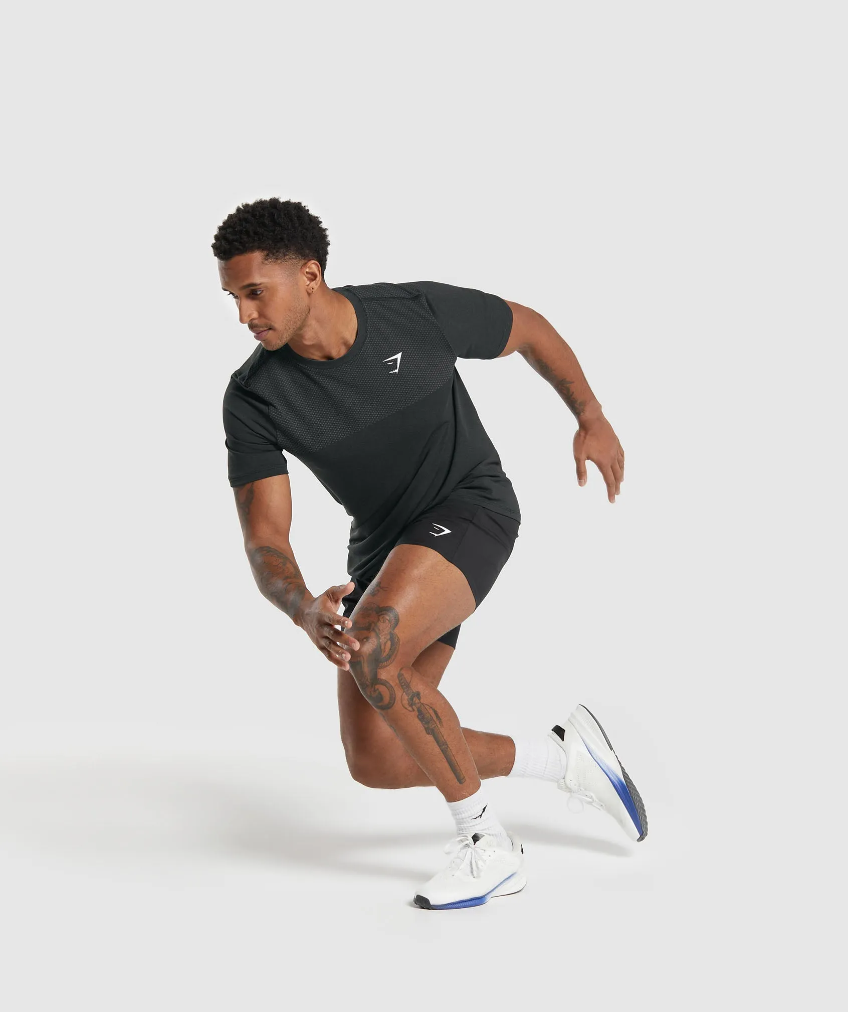 Gymshark Vital T-Shirt - Black/Medium Grey Marl sold by Gymshark product image thumbnail 4