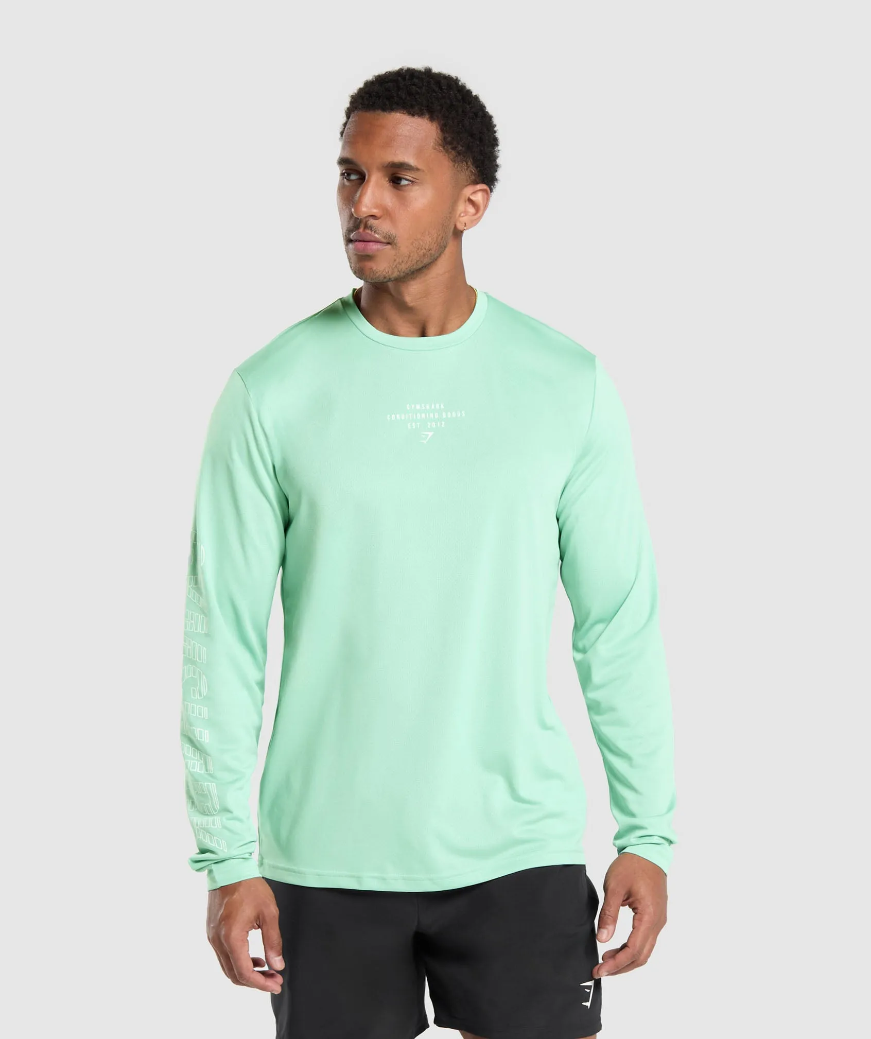 Gymshark Conditioning Goods Long Sleeve T-Shirt - Lido Green sold by Gymshark