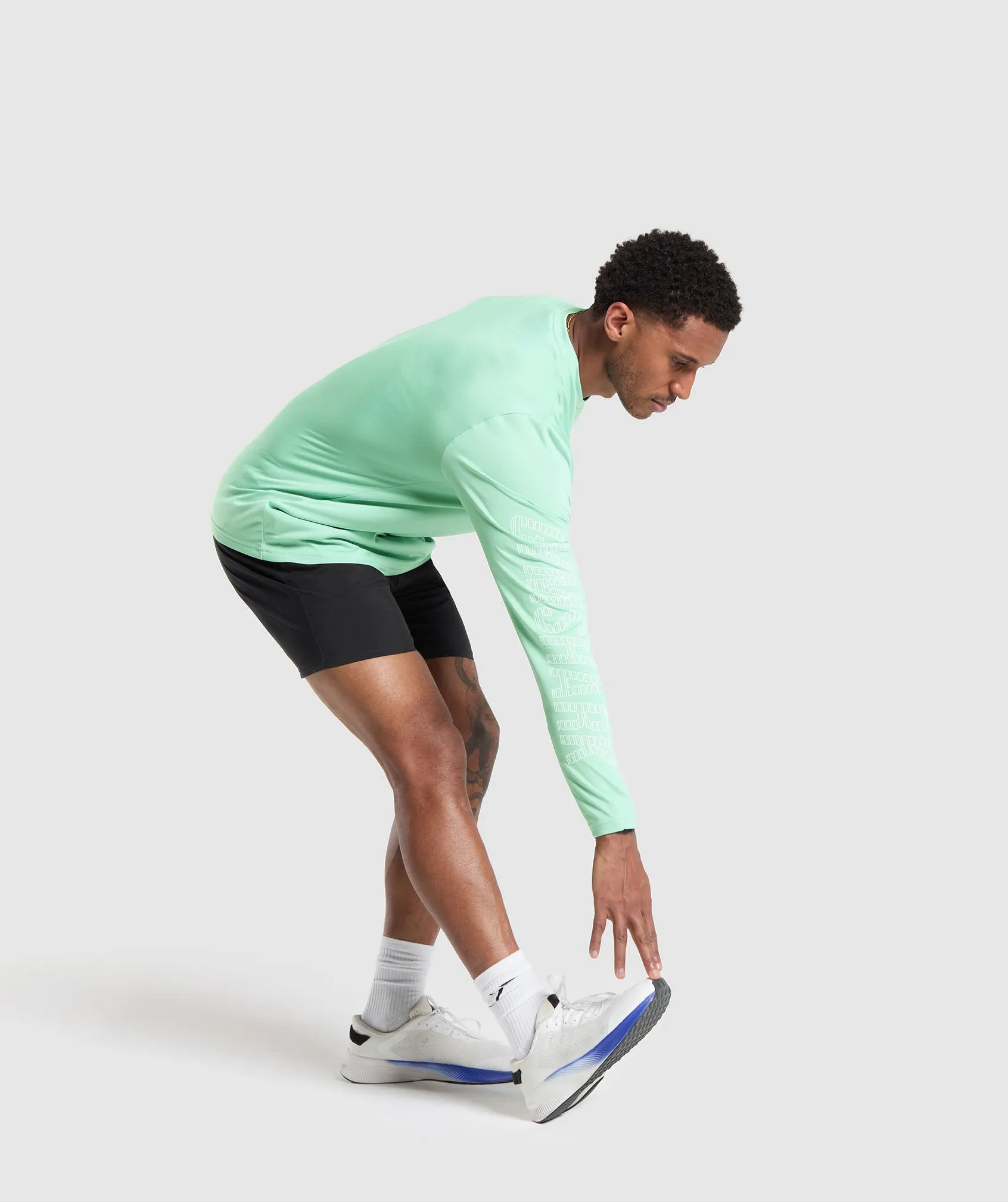 Gymshark Conditioning Goods Long Sleeve T-Shirt - Lido Green sold by Gymshark product image thumbnail 4