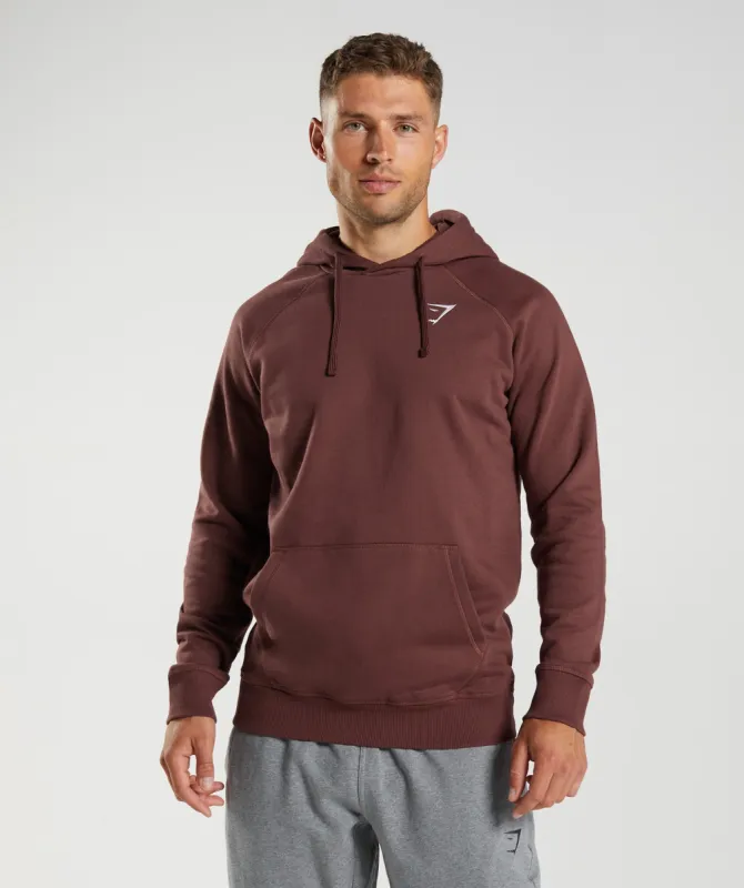 Gymshark Crest Hoodie - Cherry Brown sold by Gymshark