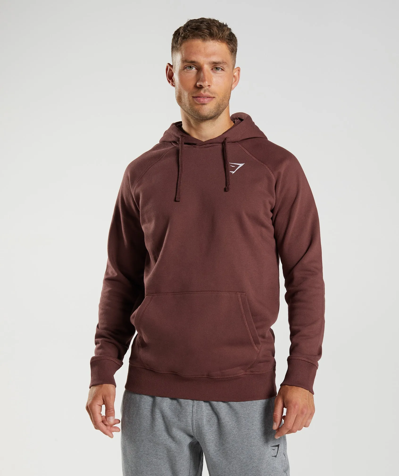 Gymshark Crest Hoodie - Cherry Brown sold by Gymshark