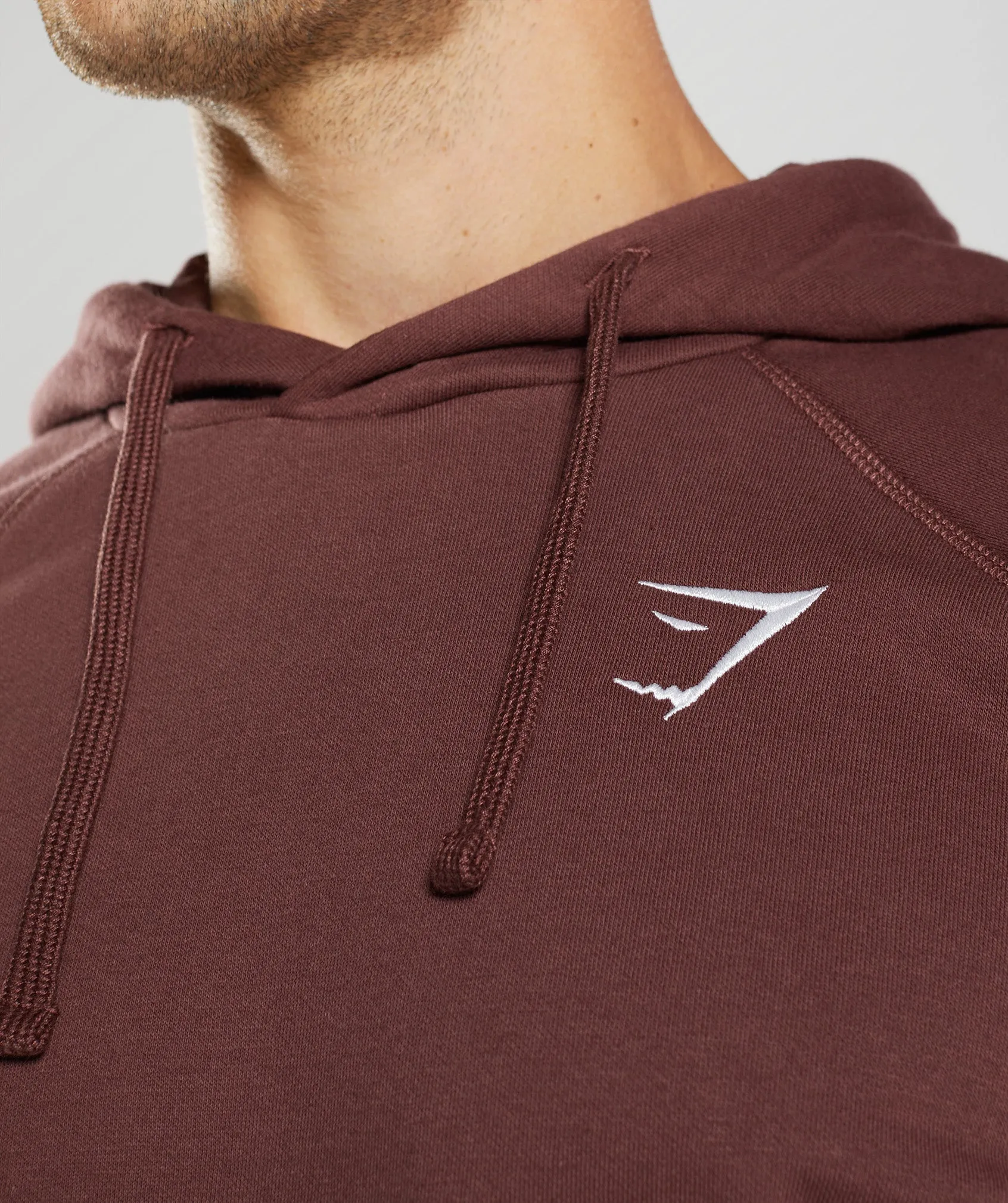 Gymshark Crest Hoodie - Cherry Brown sold by Gymshark product image thumbnail 3