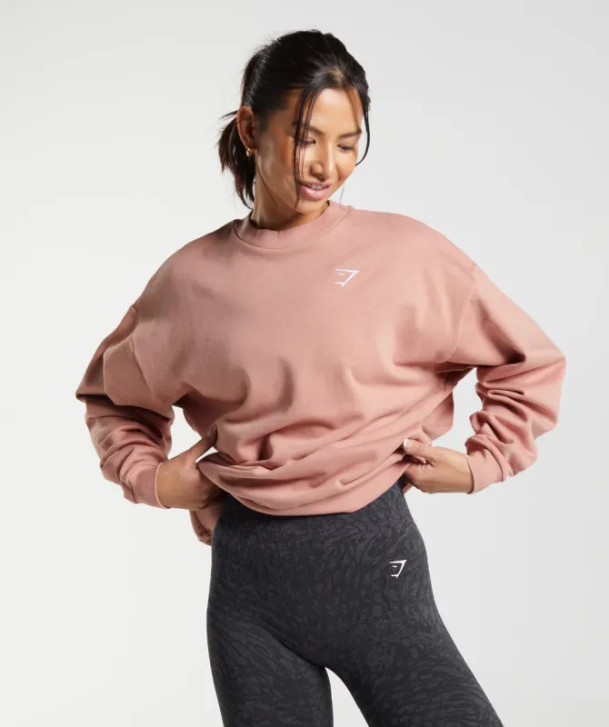 Gymshark Training Oversized Sweatshirt - Hazy Pink sold by Gymshark