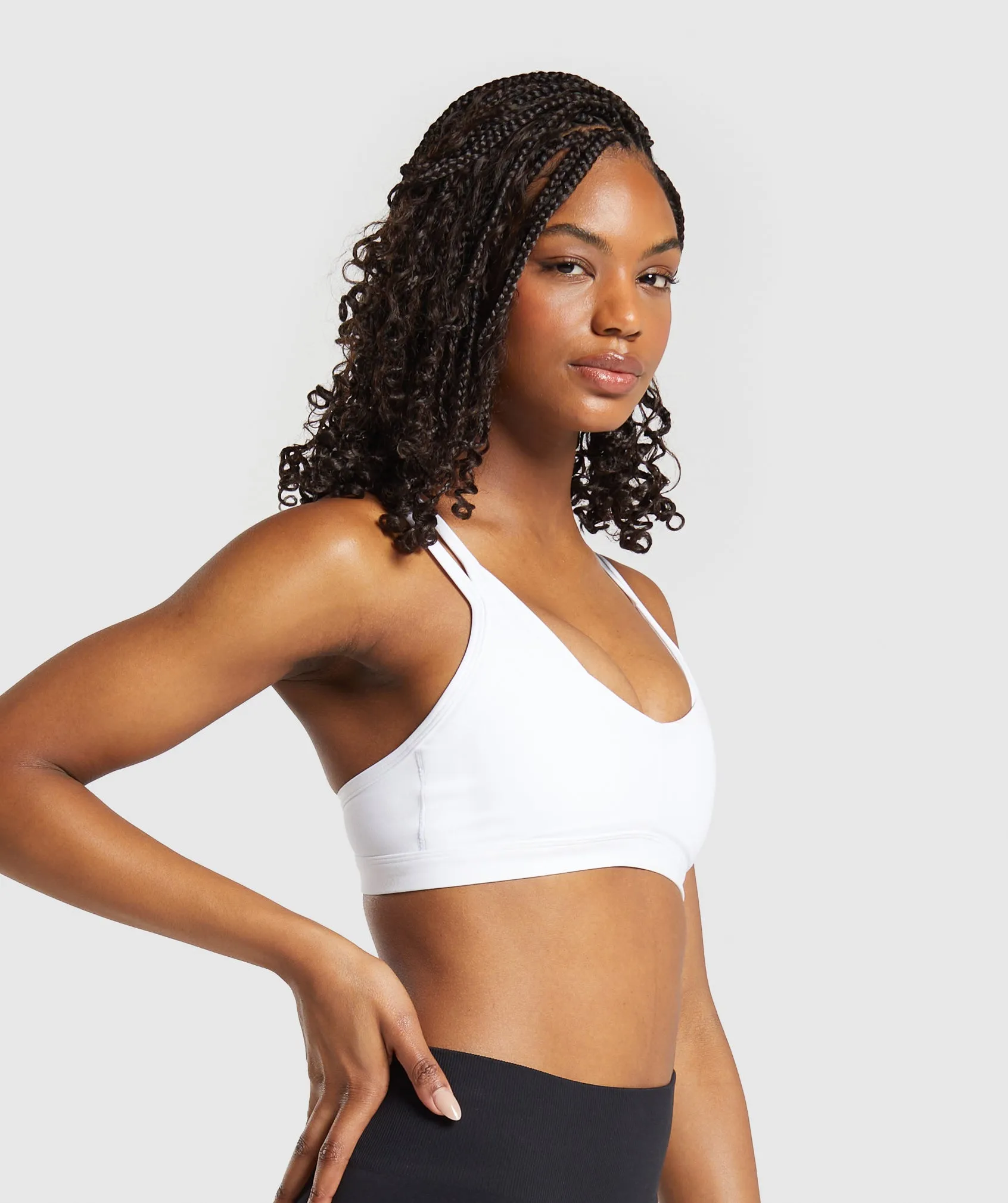 Gymshark Double Up Sports Bra - White sold by Gymshark product image thumbnail 3