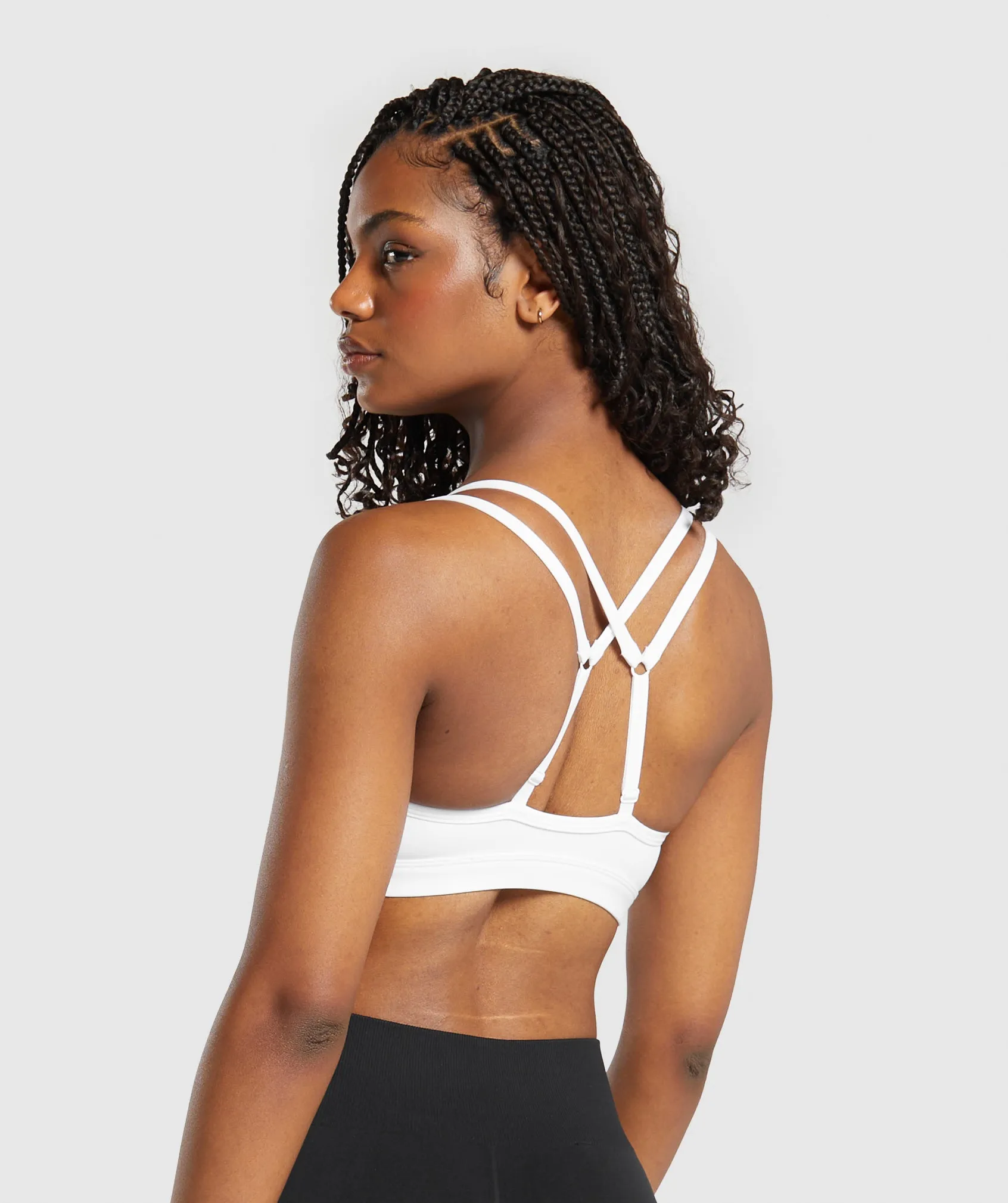 Gymshark Double Up Sports Bra - White sold by Gymshark product image thumbnail 2