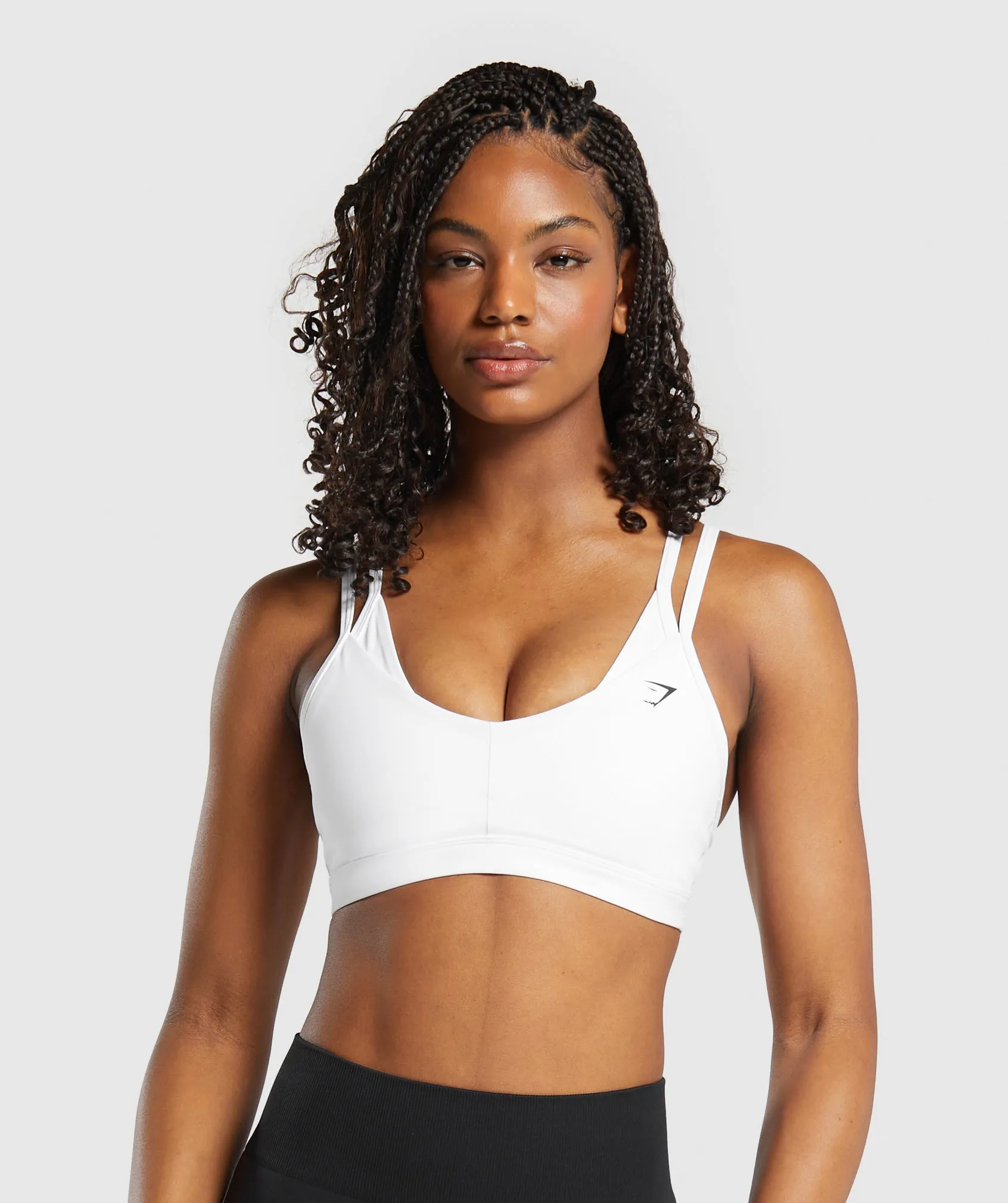 Gymshark Double Up Sports Bra - White sold by Gymshark