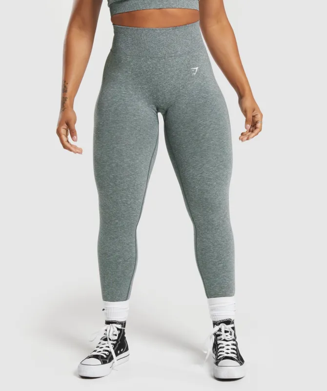 Gymshark Lift Contour Seamless Leggings - Slate Teal/White Marl sold by Gymshark