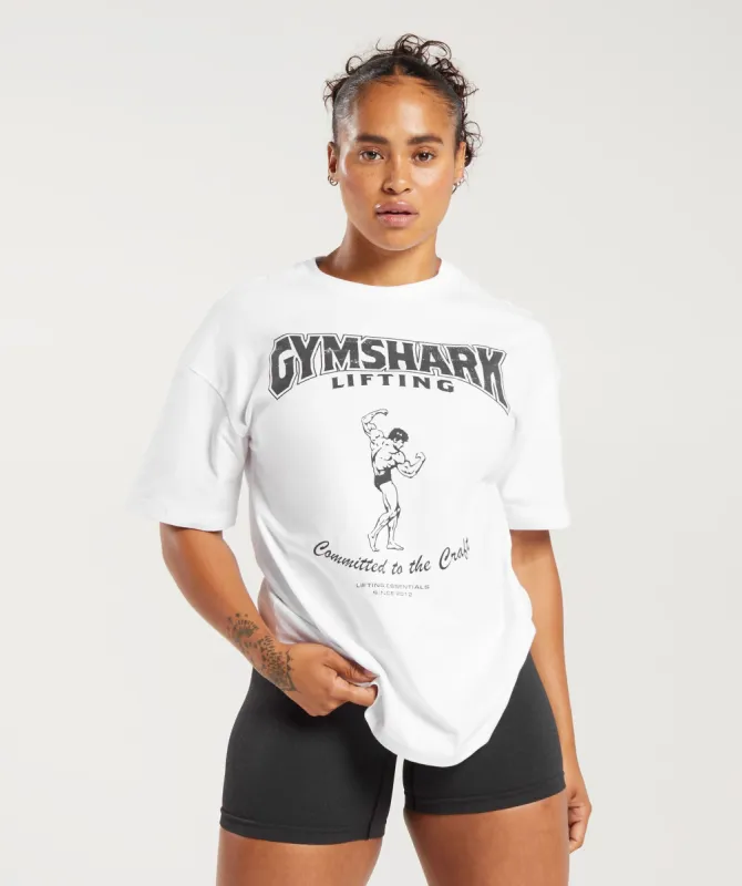 Gymshark Committed To The Craft T-Shirt - White made by Gymshark