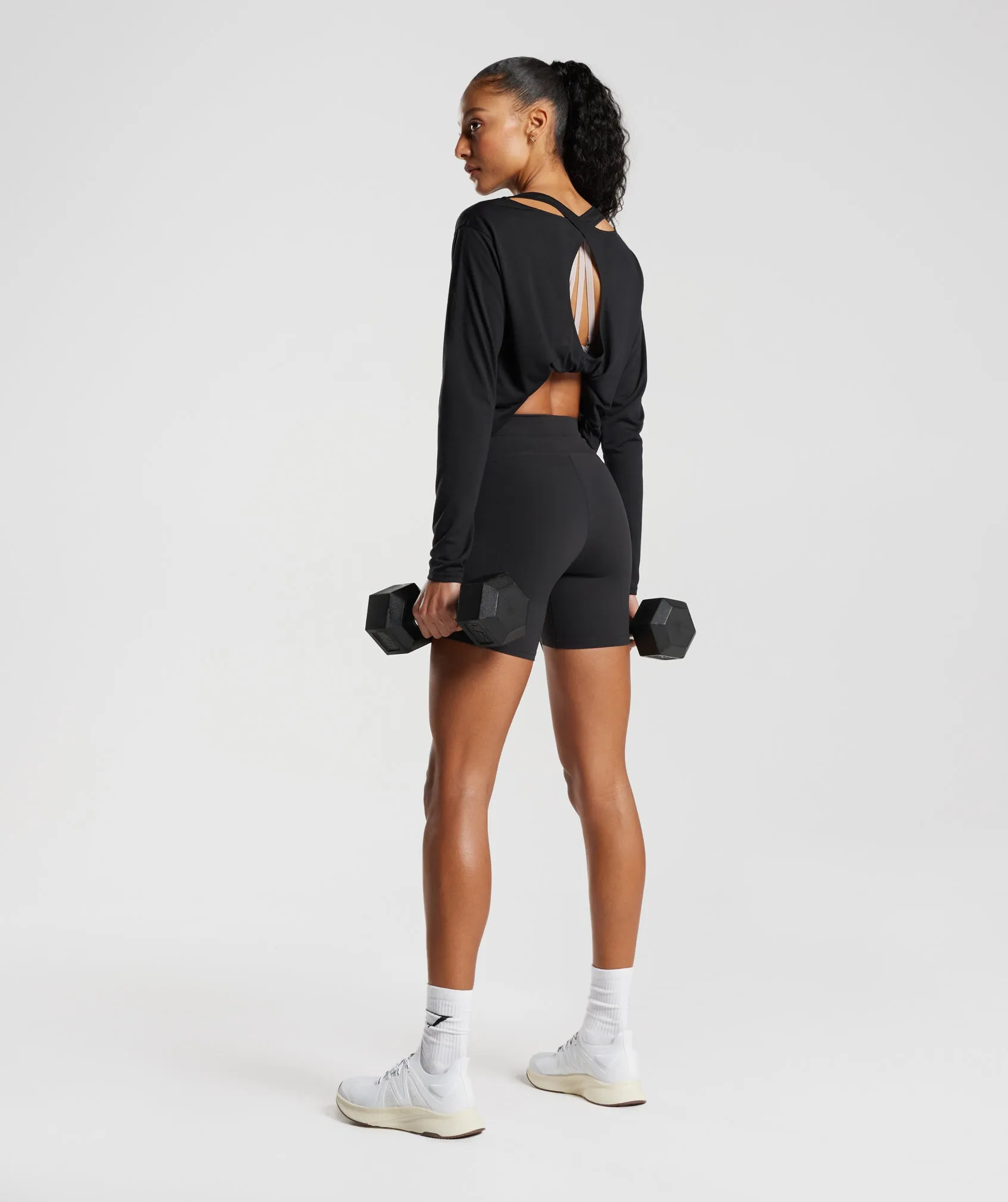 Gymshark Super Soft Cut-Out Long Sleeve Top - Black sold by Gymshark product image thumbnail 4