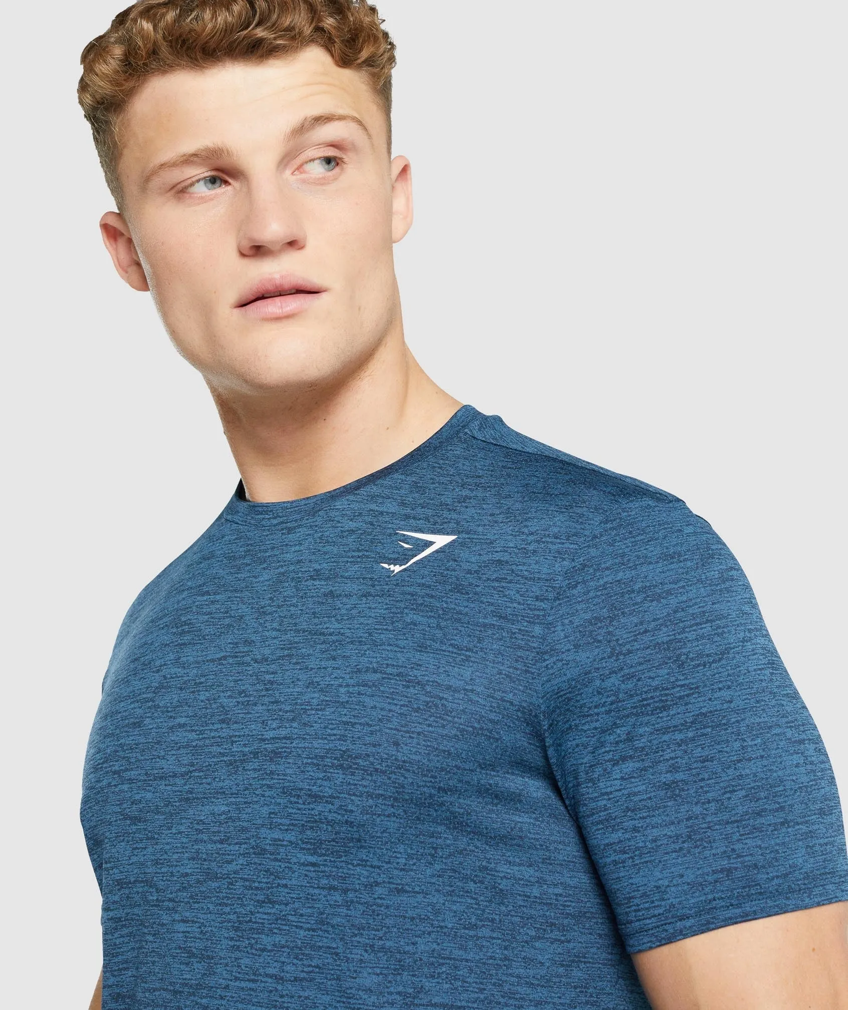 Gymshark Arrival Marl T-Shirt - Navy Marl sold by Gymshark product image thumbnail 5