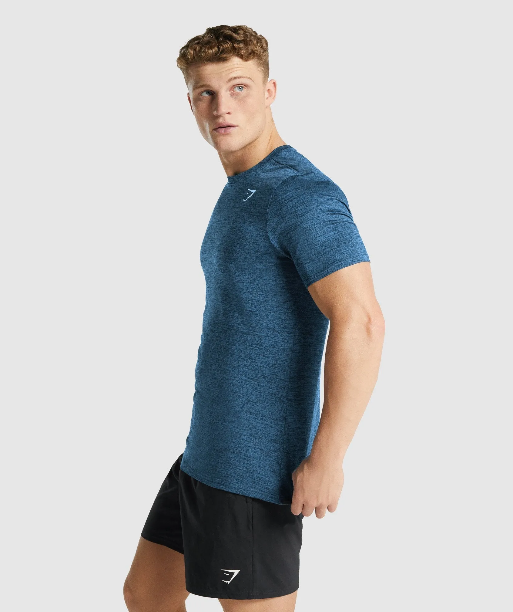 Gymshark Arrival Marl T-Shirt - Navy Marl sold by Gymshark product image thumbnail 3