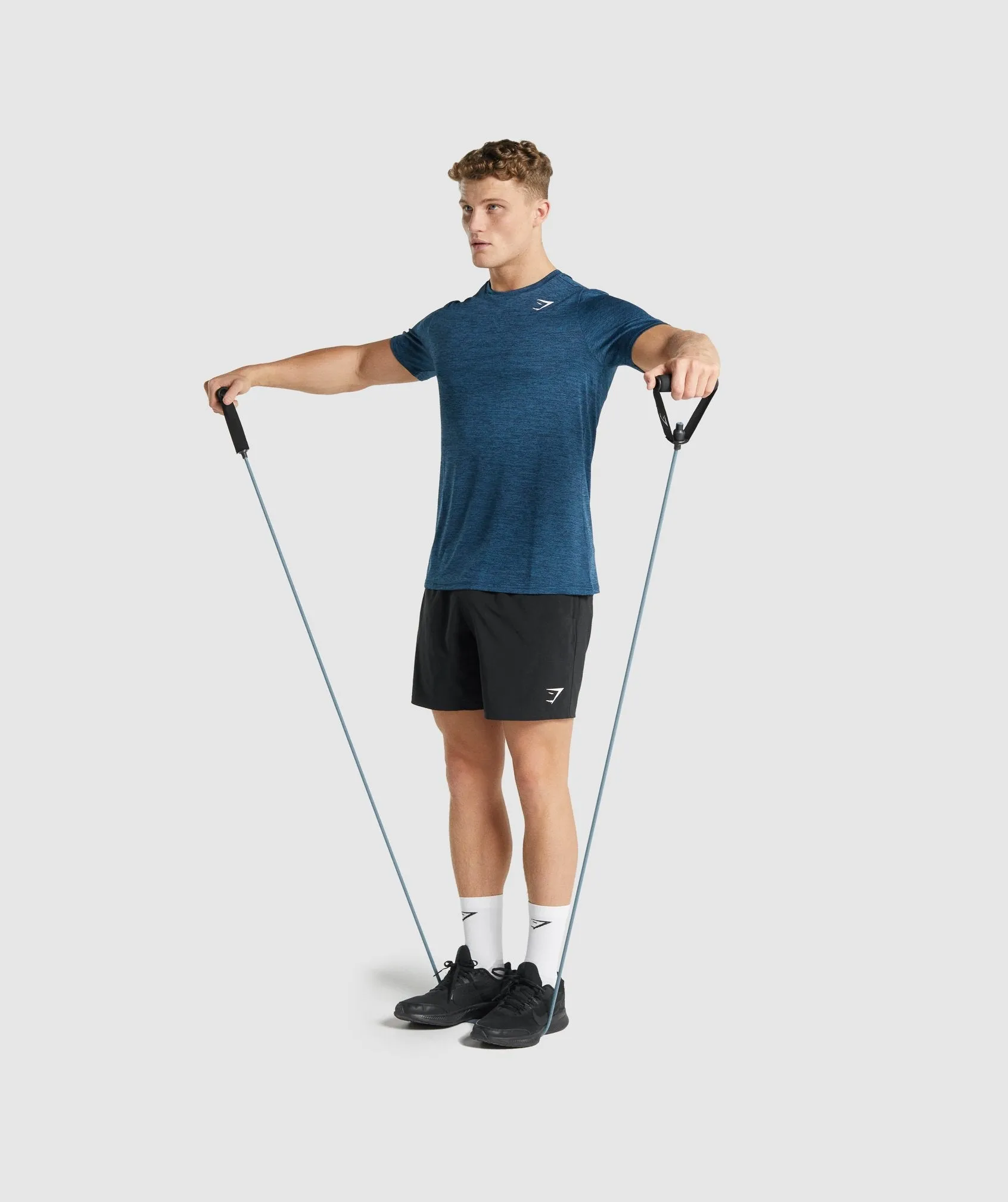 Gymshark Arrival Marl T-Shirt - Navy Marl sold by Gymshark product image thumbnail 4