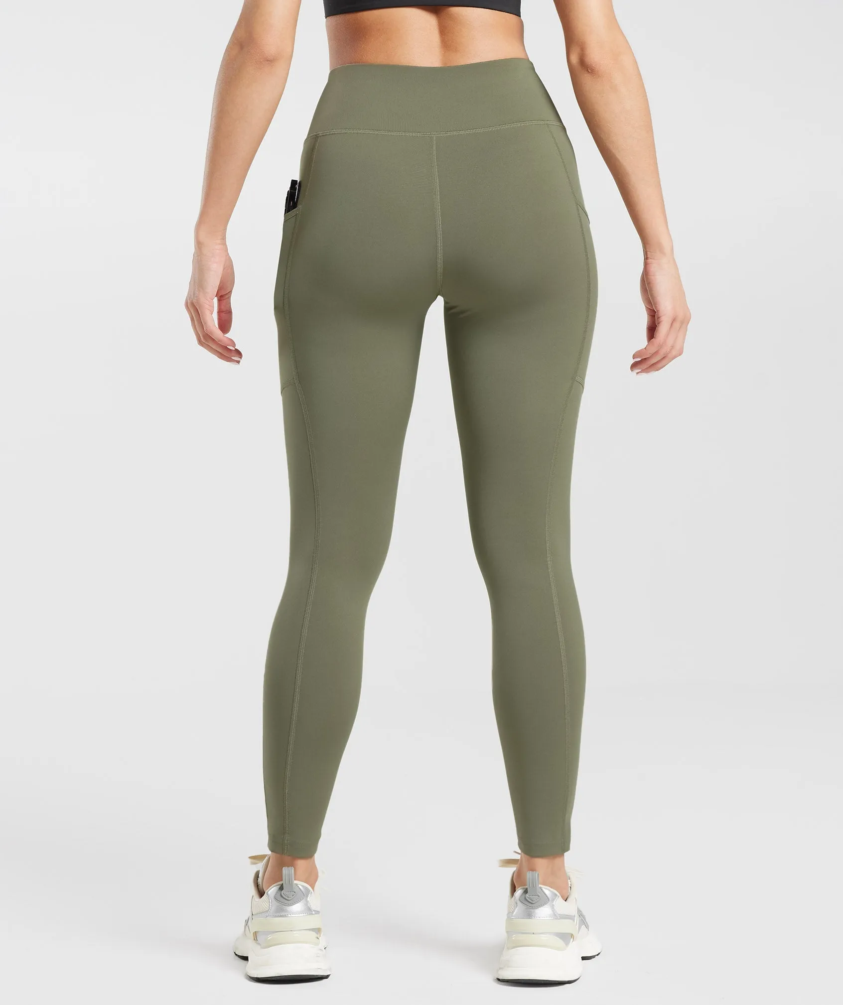 Gymshark Pocket Leggings - Dusty Olive sold by Gymshark product image thumbnail 3