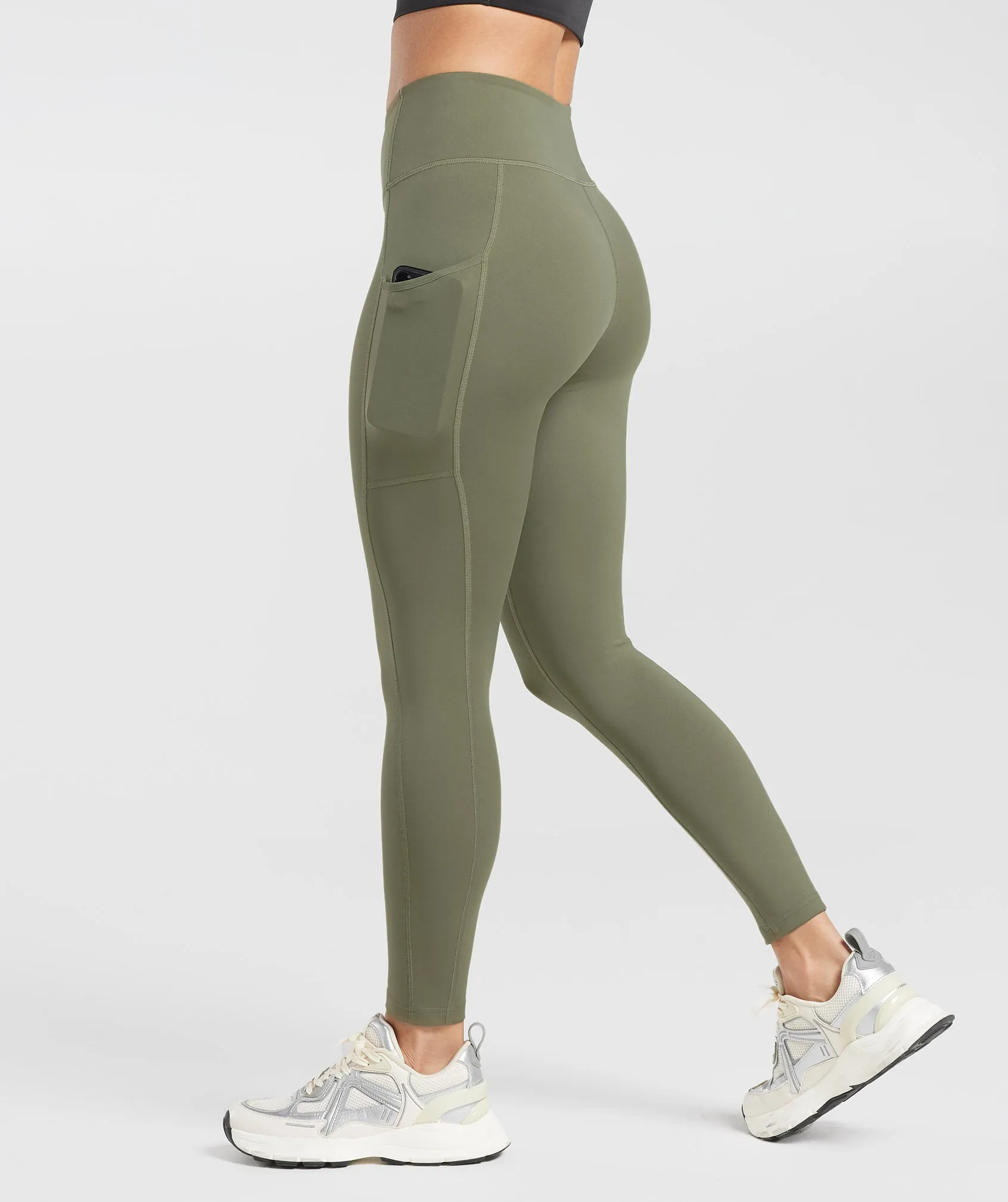 Gymshark Pocket Leggings - Dusty Olive sold by Gymshark